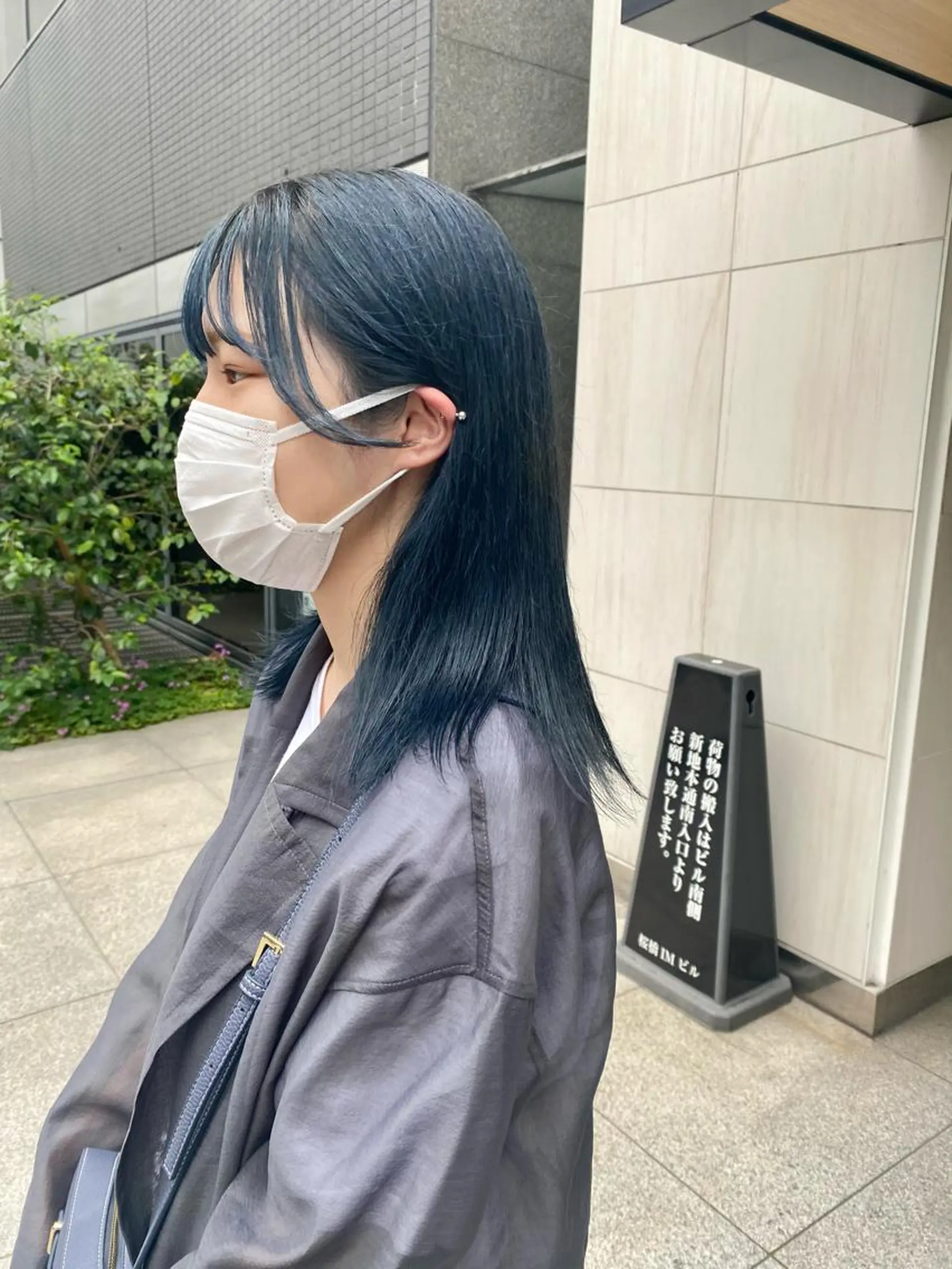 セミロング デザインカラー/ボブ ブリーチカラー/ユリのヘアスタイル