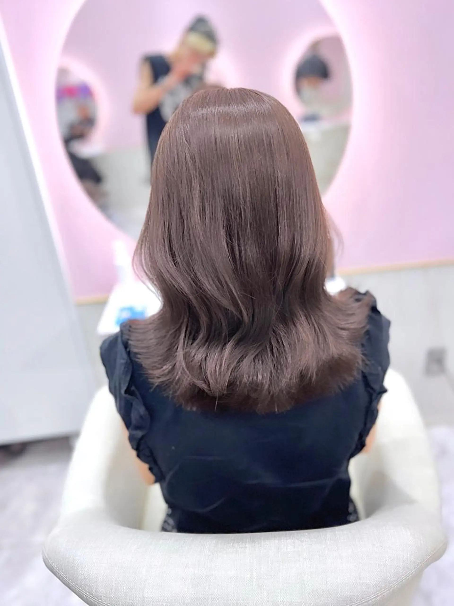 ミディアム カット ヘアカラー トリートメント 韓国/縮毛矯正/ カンタのヘアスタイル