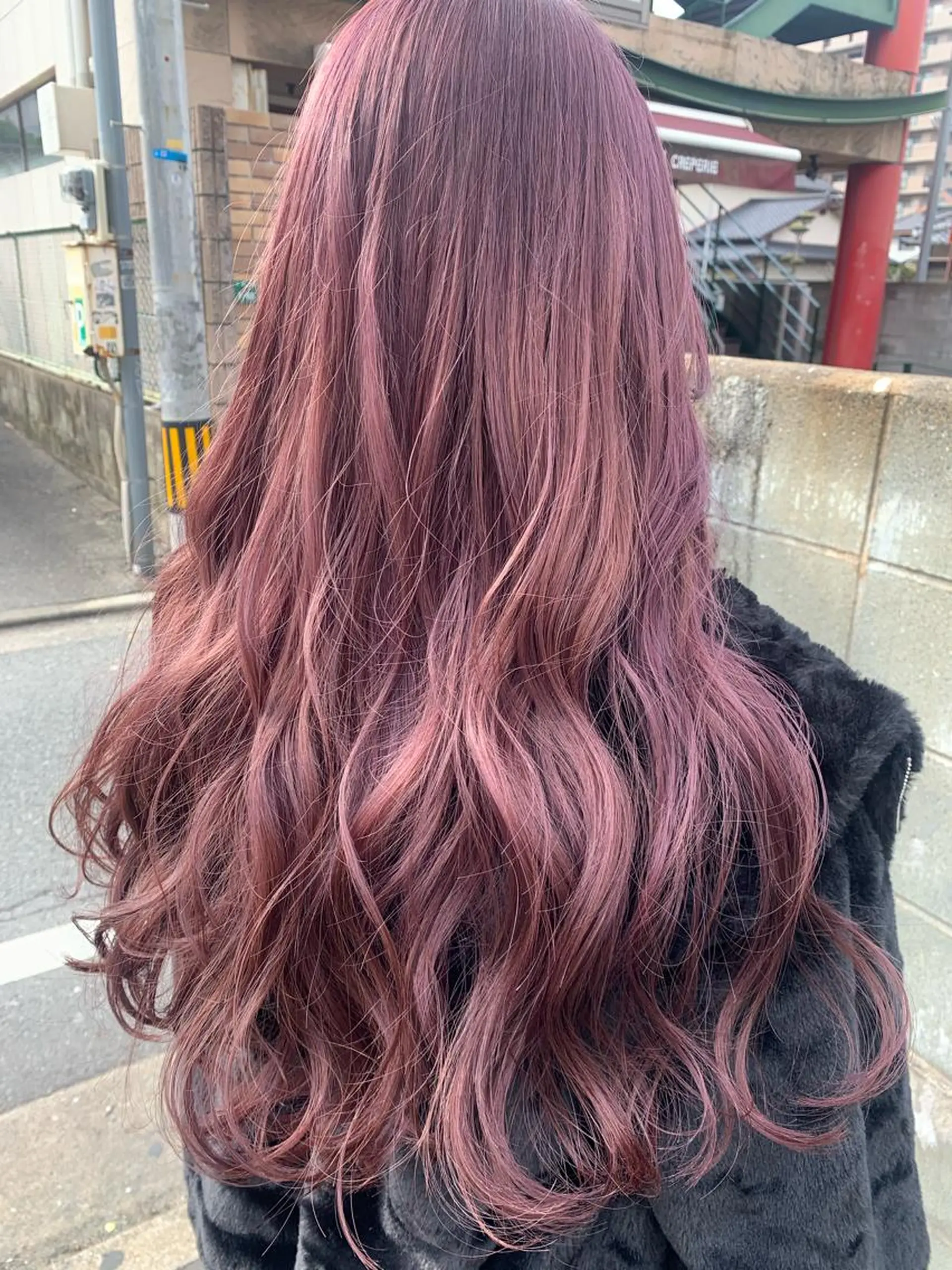 ロング カラー ブリーチ ラベンダーカラー ピンクカラー ピンクラベンダー hub hair レイヤー/透明感のヘアスタイル