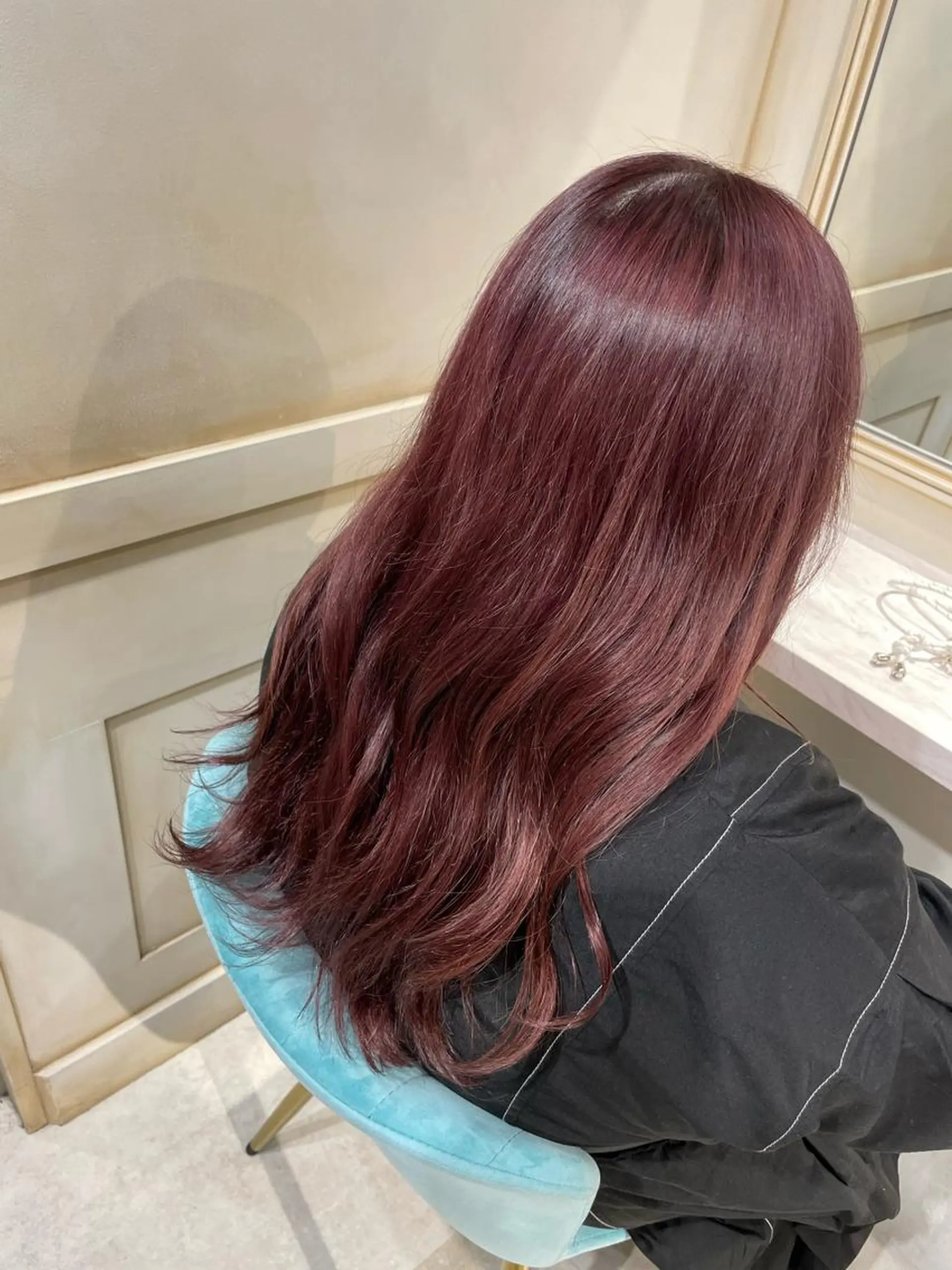 ロング カラー 🌷ピンク/韓国風 暖色カラー ゆい🌷のヘアスタイル