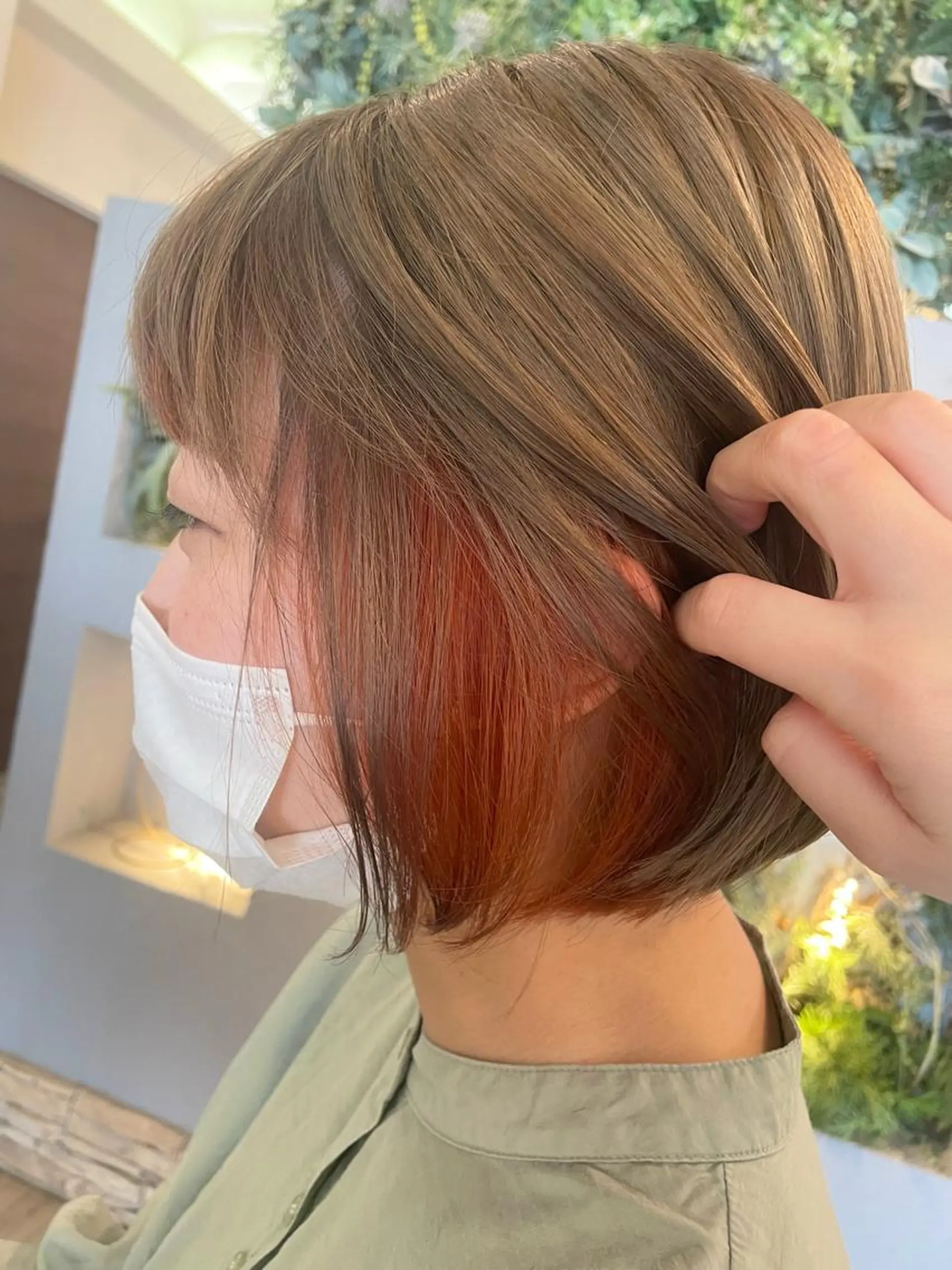 ショート カラー オレンジ ボブ sato ayaka ｜透明感カラー🫧のヘアスタイル