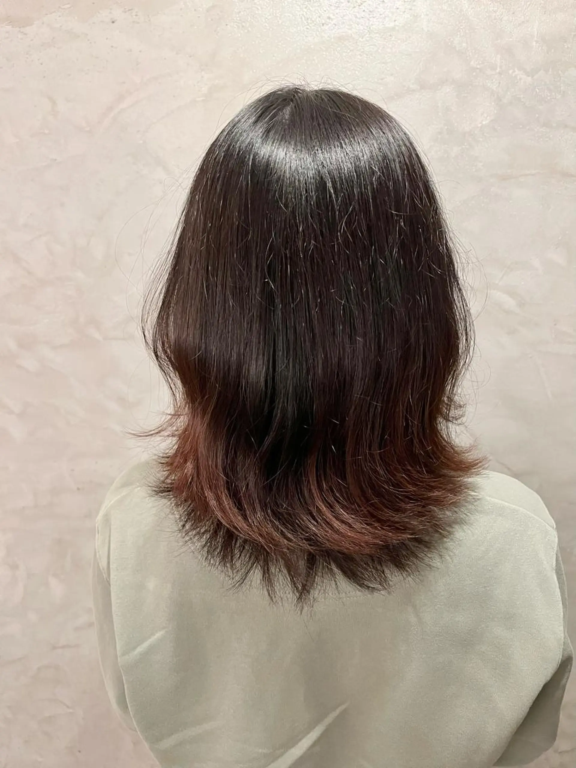 ミディアム カラー グラデーションカラー レイヤーカット ヘアカラー 透明感カラー/ ブリーチ無し/RYOのヘアスタイル