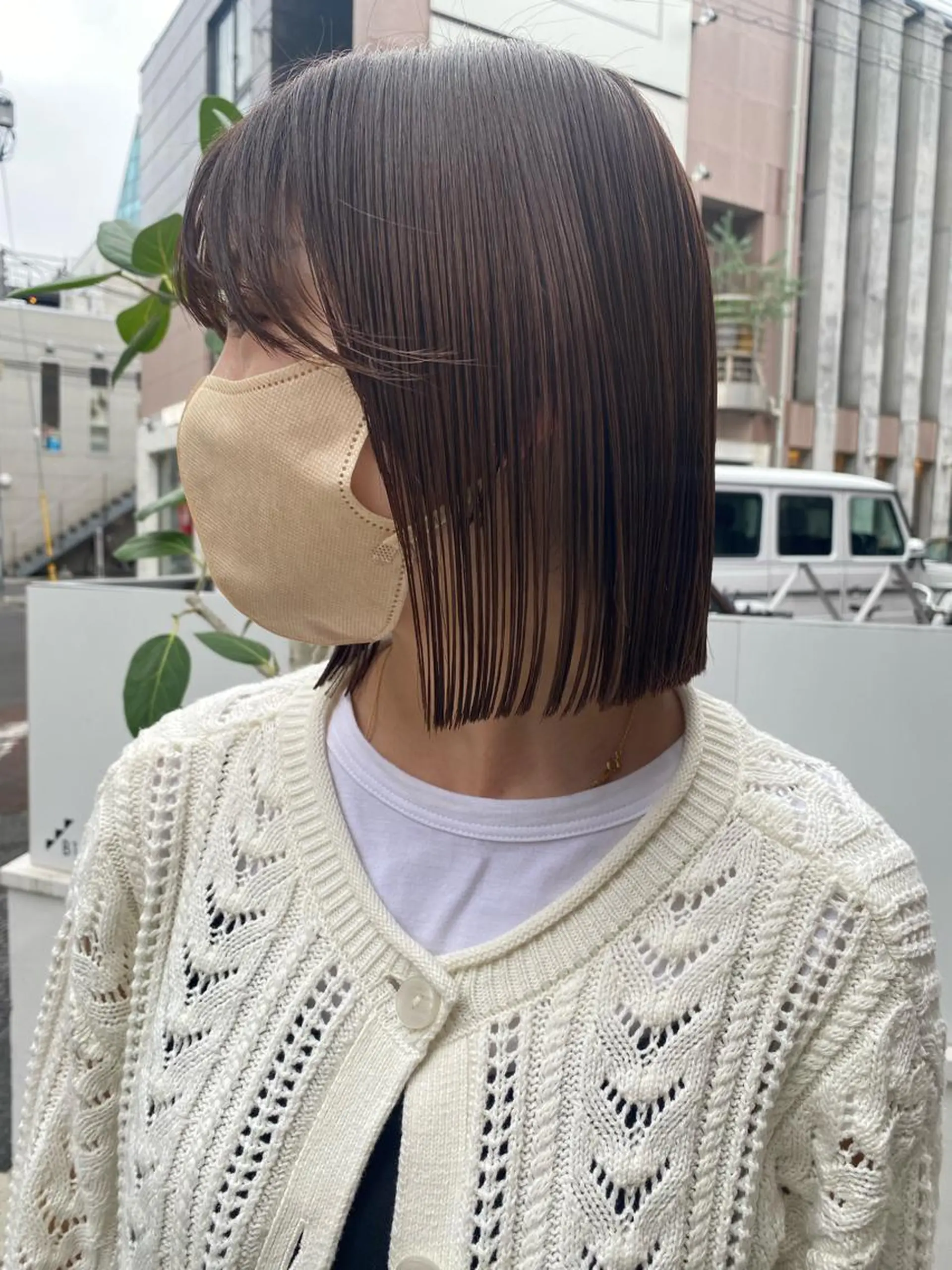 ショート カラー カット ヘアカラー トリートメント センターパート/ 暖色カラーayuのヘアスタイル