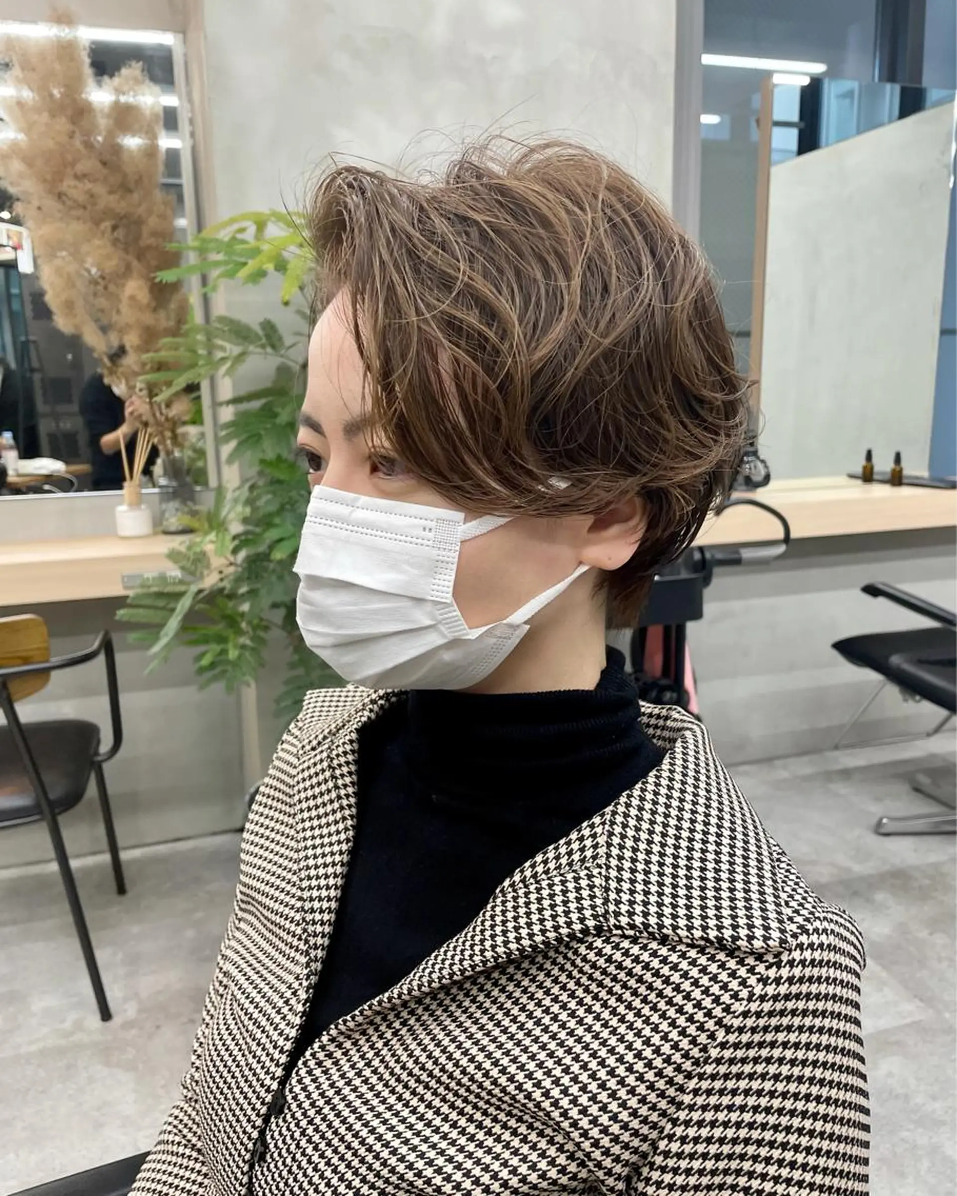 ショート パーマ カット パーマ トリートメント カット・ダブルカラー TAIGAのヘアスタイル