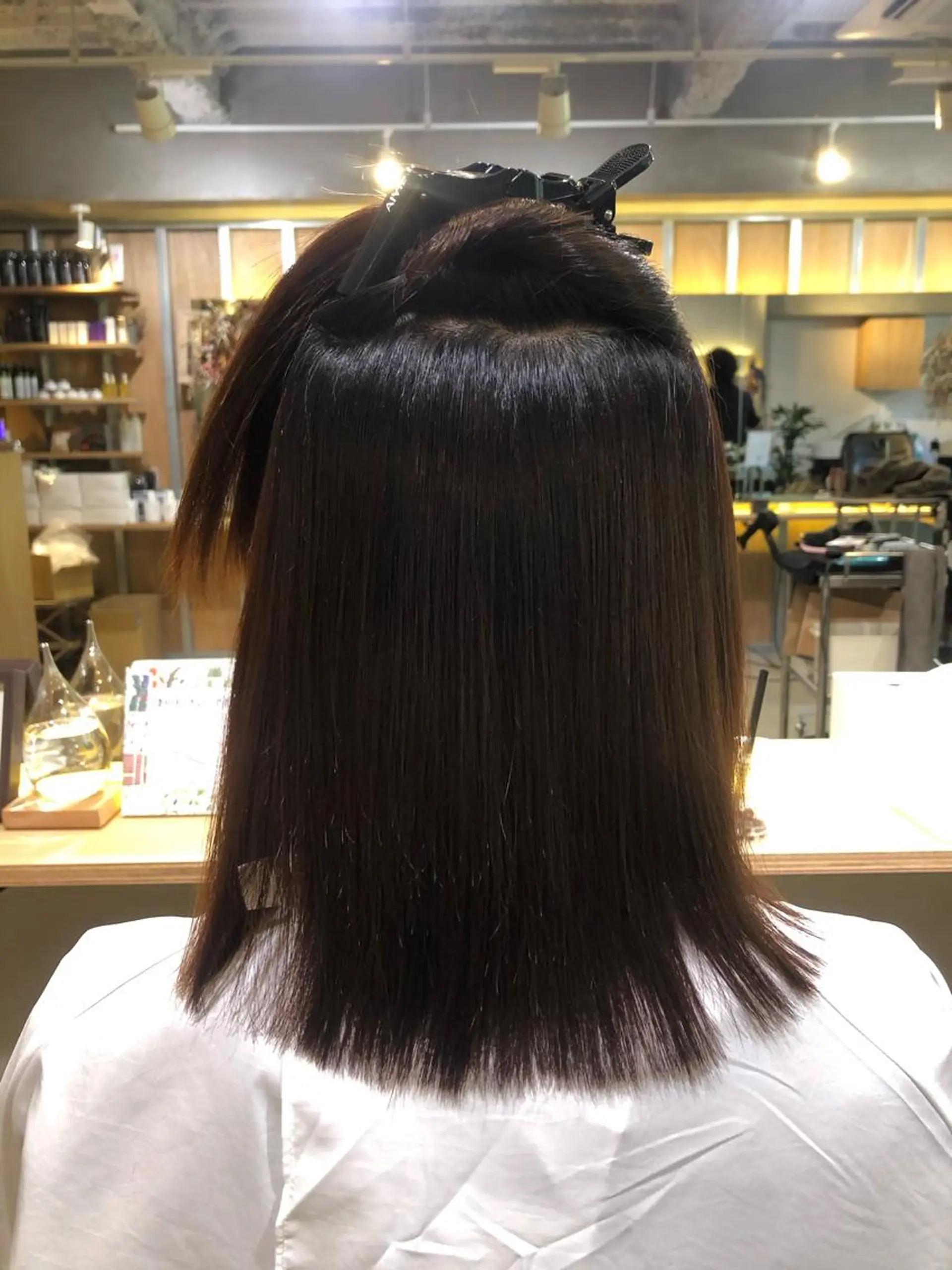 セミロング 青木 ありさのヘアスタイル
