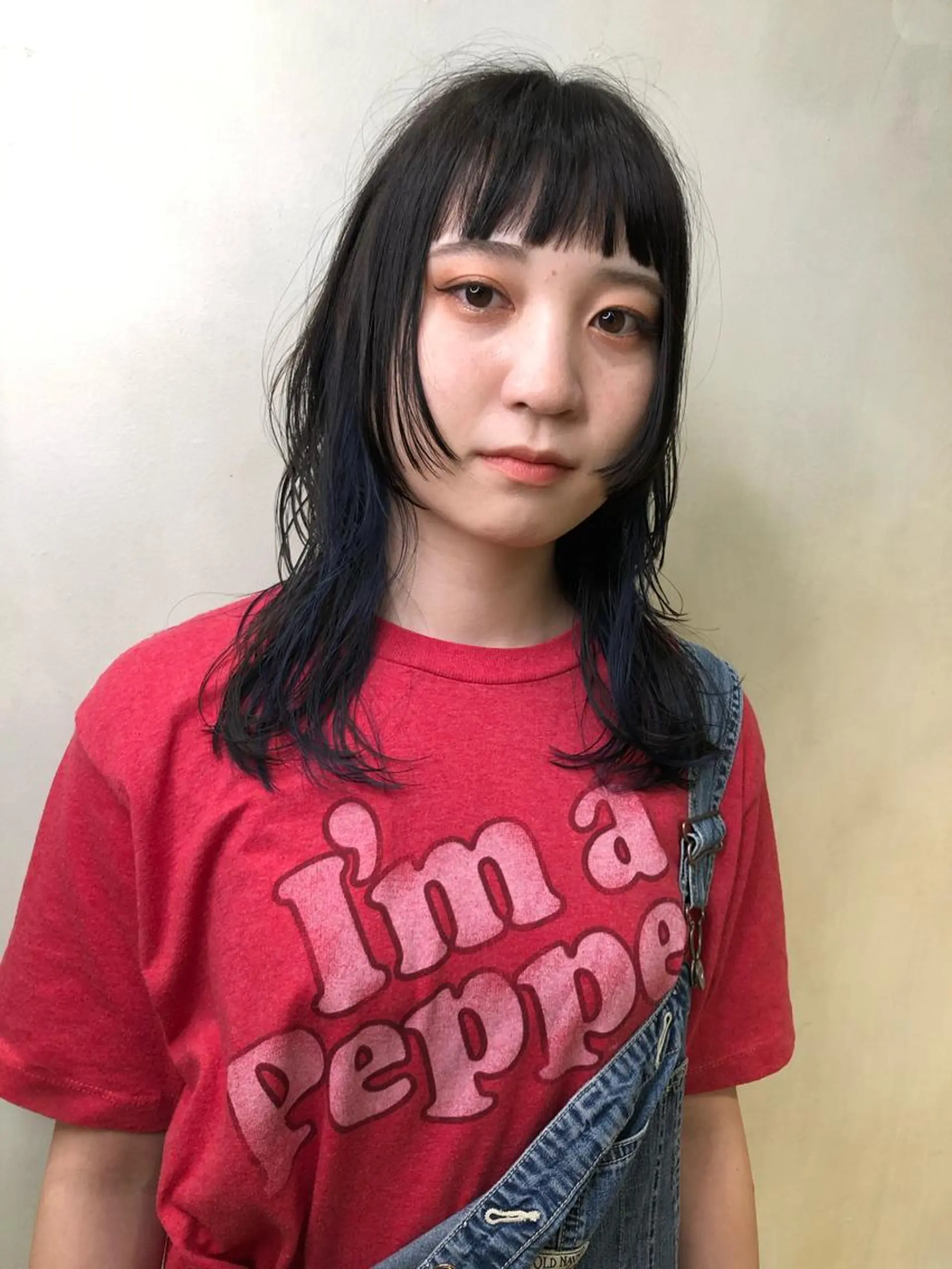 ミディアム カラー インナーカラー ネイビーカラー ウルフカット ヘアカラー トリートメント SALOWIN所属・ブリーチ🪡 ボブ🐬レイヤーのヘアスタイル