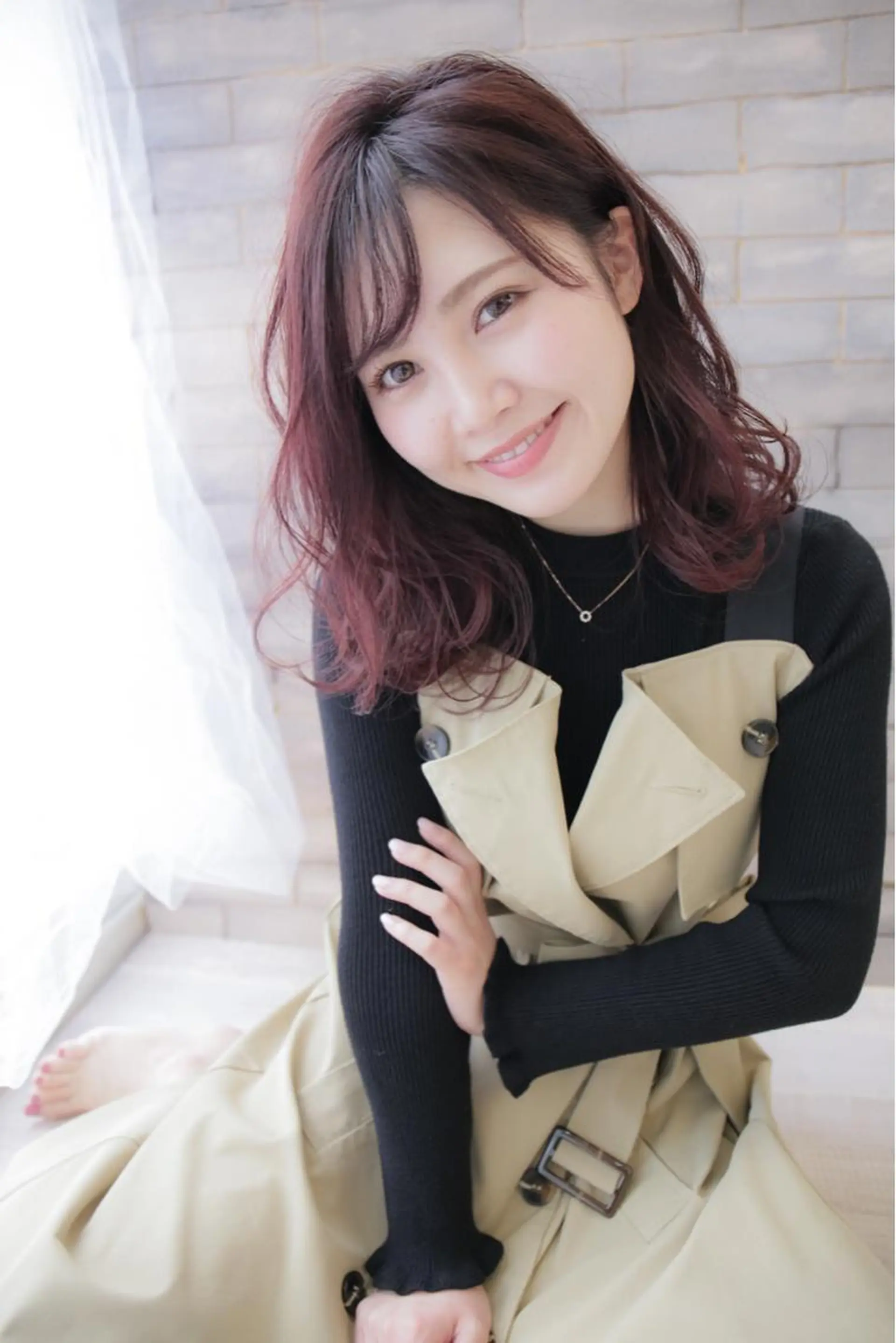 セミロング 髪質改善ayame 横山諒のヘアスタイル