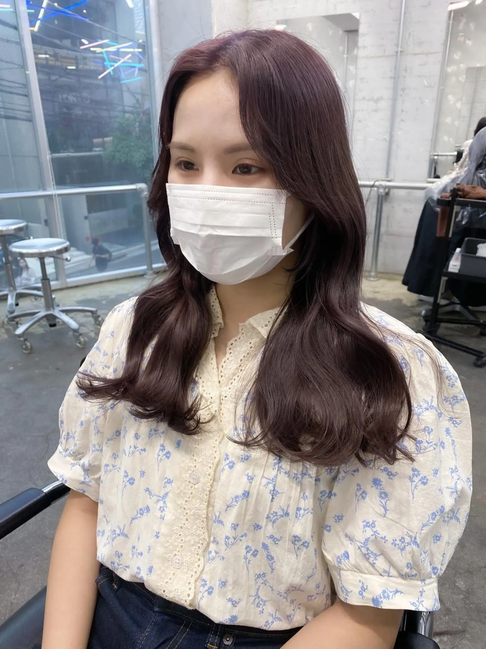 セミロング カラー 💗💗韓国レイヤー yu-ki💗💗のヘアスタイル