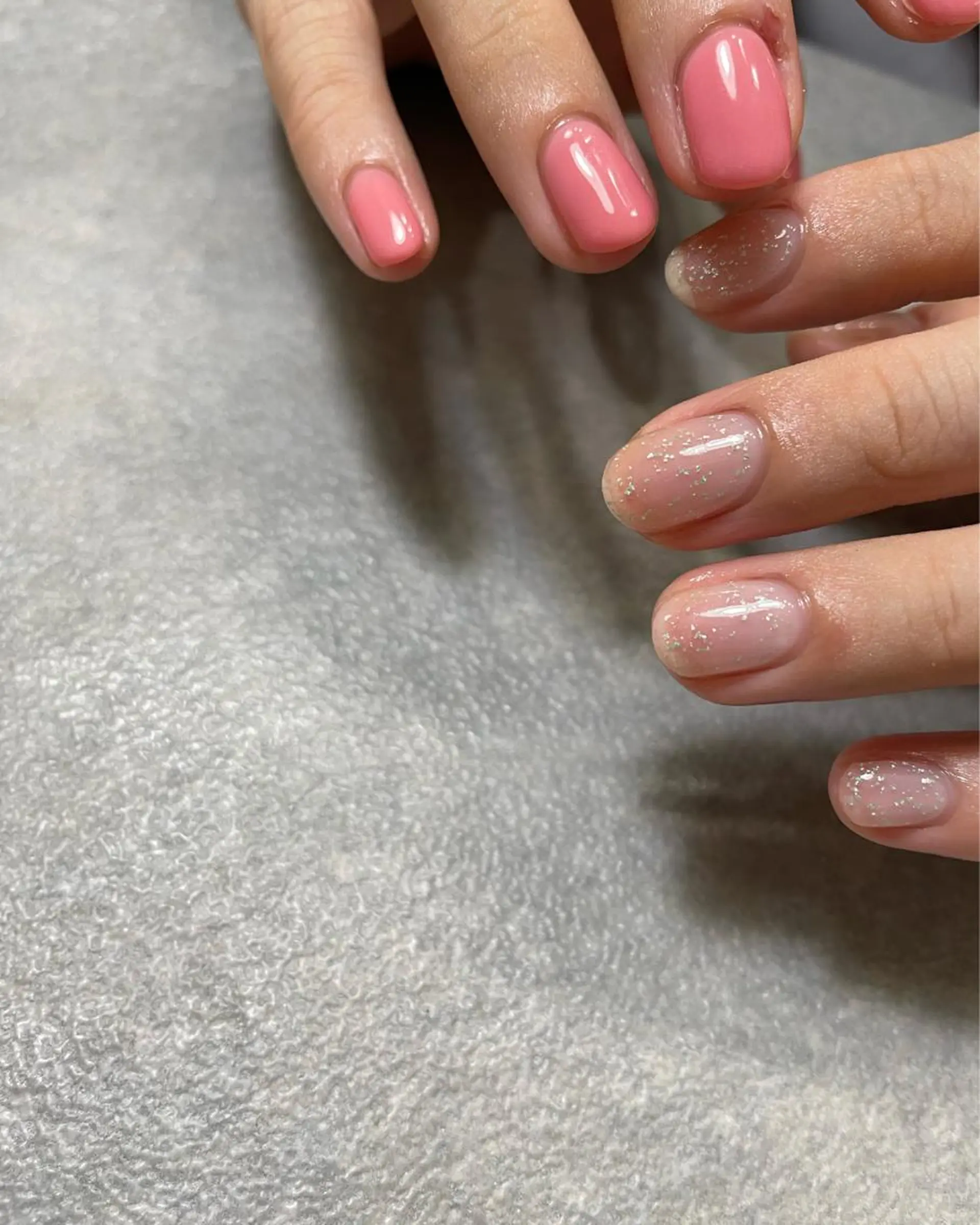 ネイル ラメ(グリッター) ショートネイル ハンドネイル フットネイル kiii.__ ✴︎*のネイルデザイン