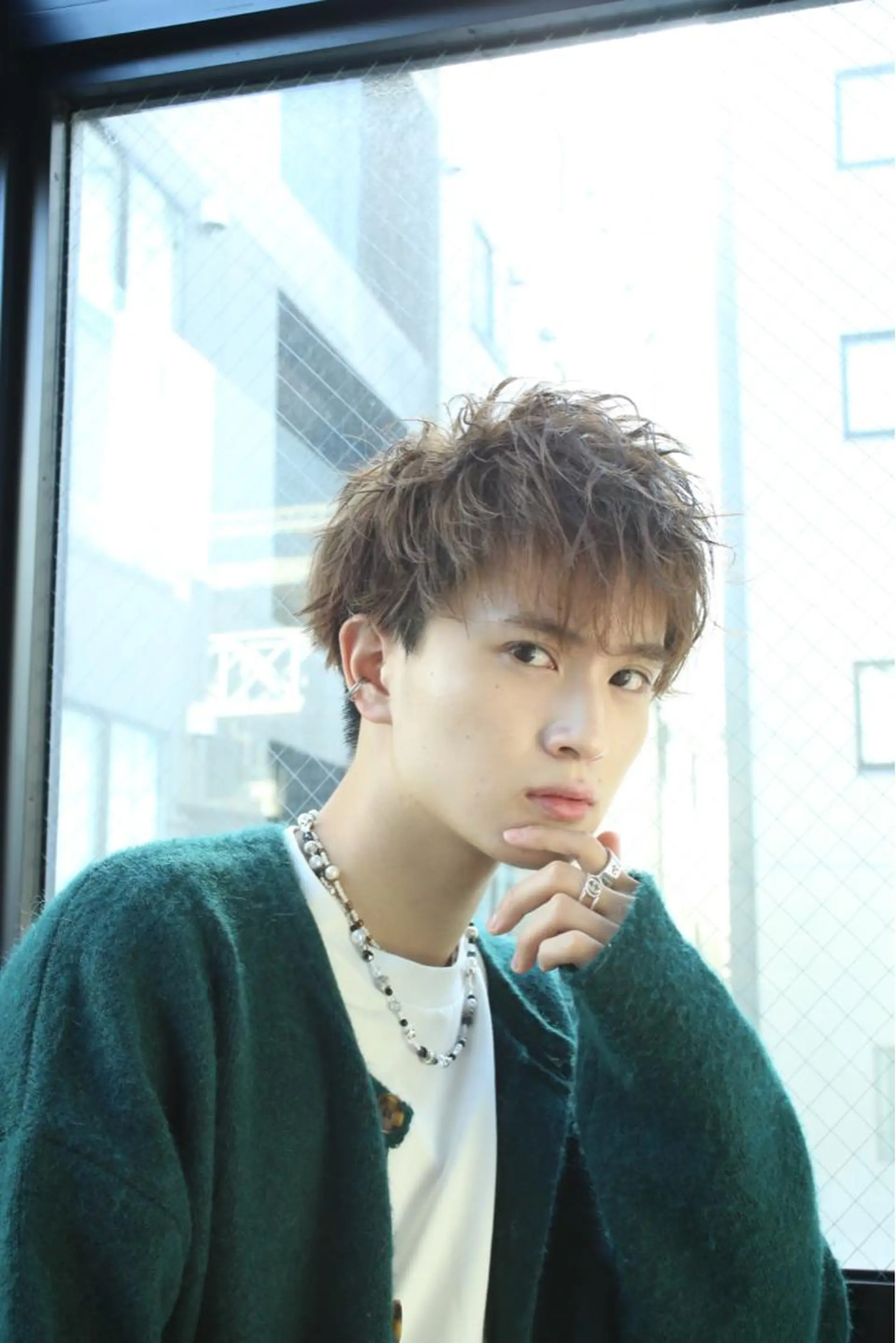 ショート カラー ヘアアレンジ メンズ マッシュ ベージュカラー ショートヘア カット ヘアカラー トリートメント ヘアセット 【メンズヘアの匠】 タニ　心斎橋　アメ村のヘアスタイル