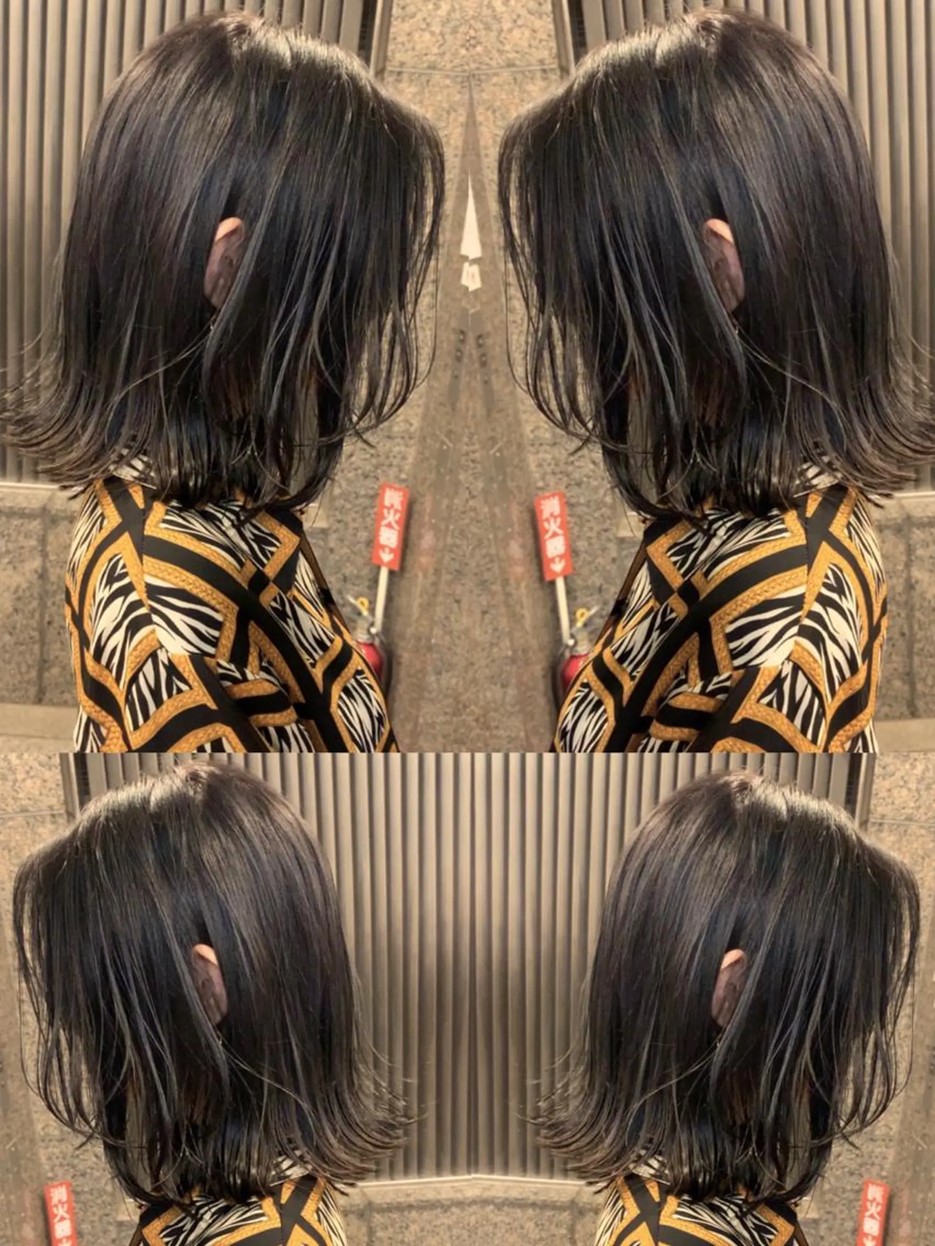 ミディアム カラー ヘアアレンジ 外ハネヘア カット ブリーチ＆カラーが 得意☀️望月宣雄☀️のヘアスタイル