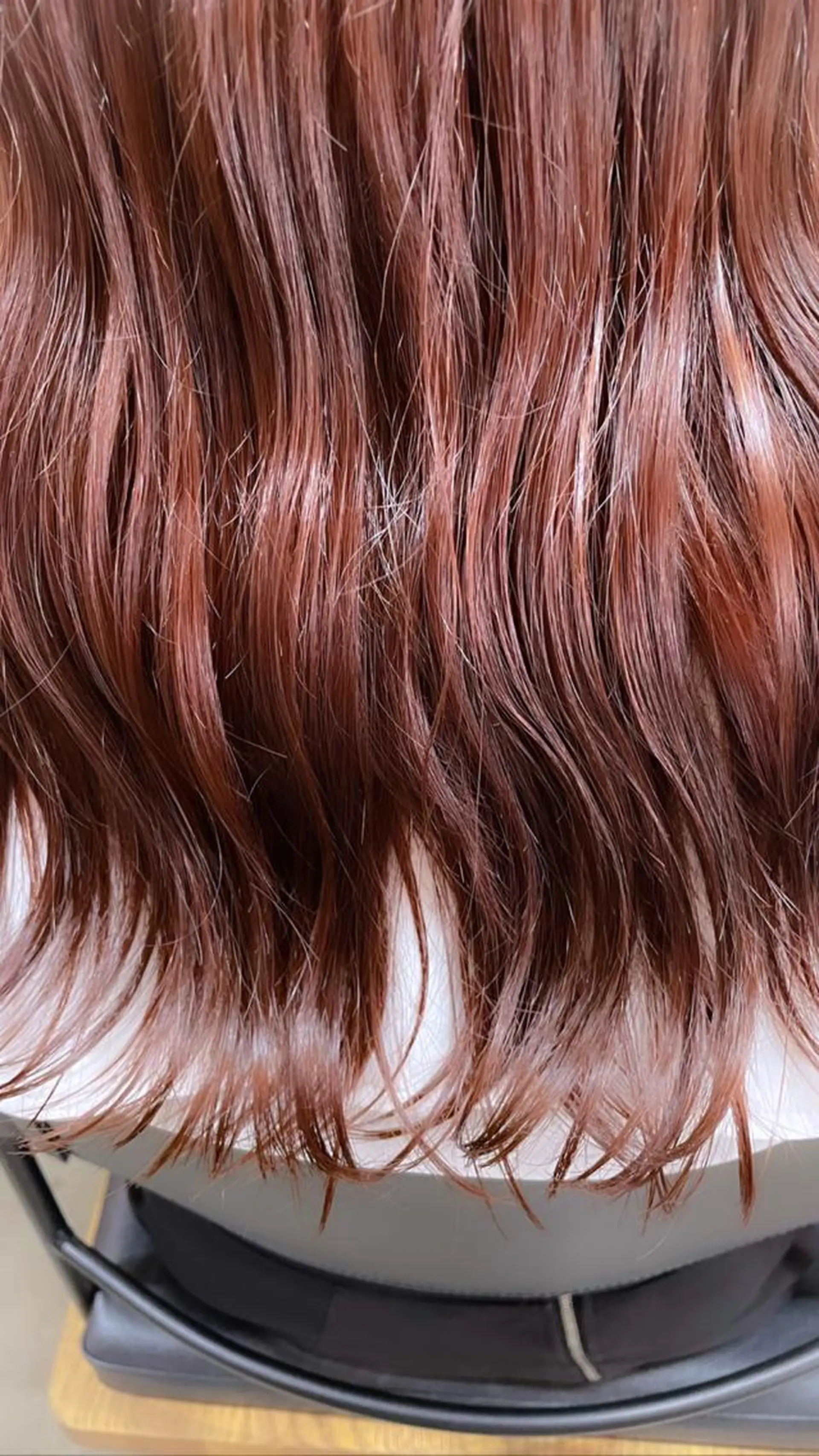 セミロング カラー パーマ ヘアアレンジ メンズ メンズブリーチ ブリーチ ブリーチなしカラー ピンクカラー 暖色ボブ 🍊rikakoのヘアスタイル