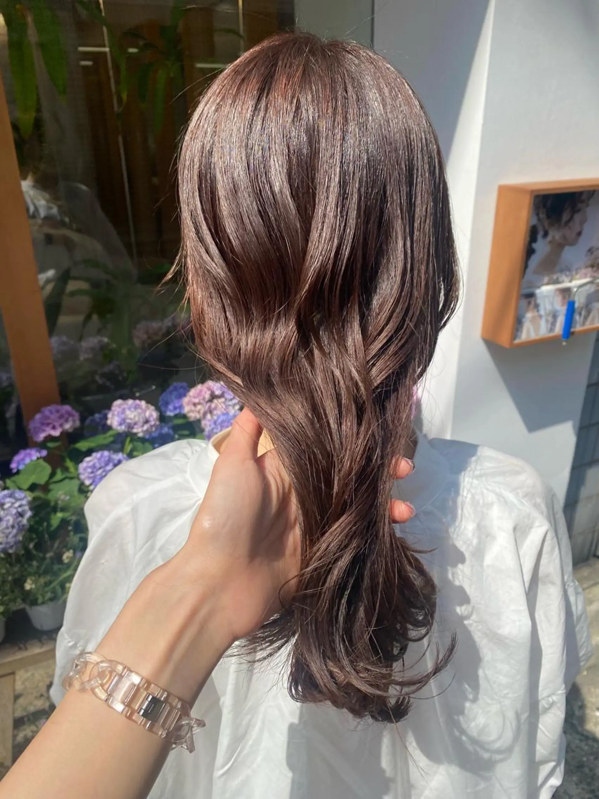 セミロング カラー カット ヘアカラー トリートメント 安永 涼のヘアスタイル