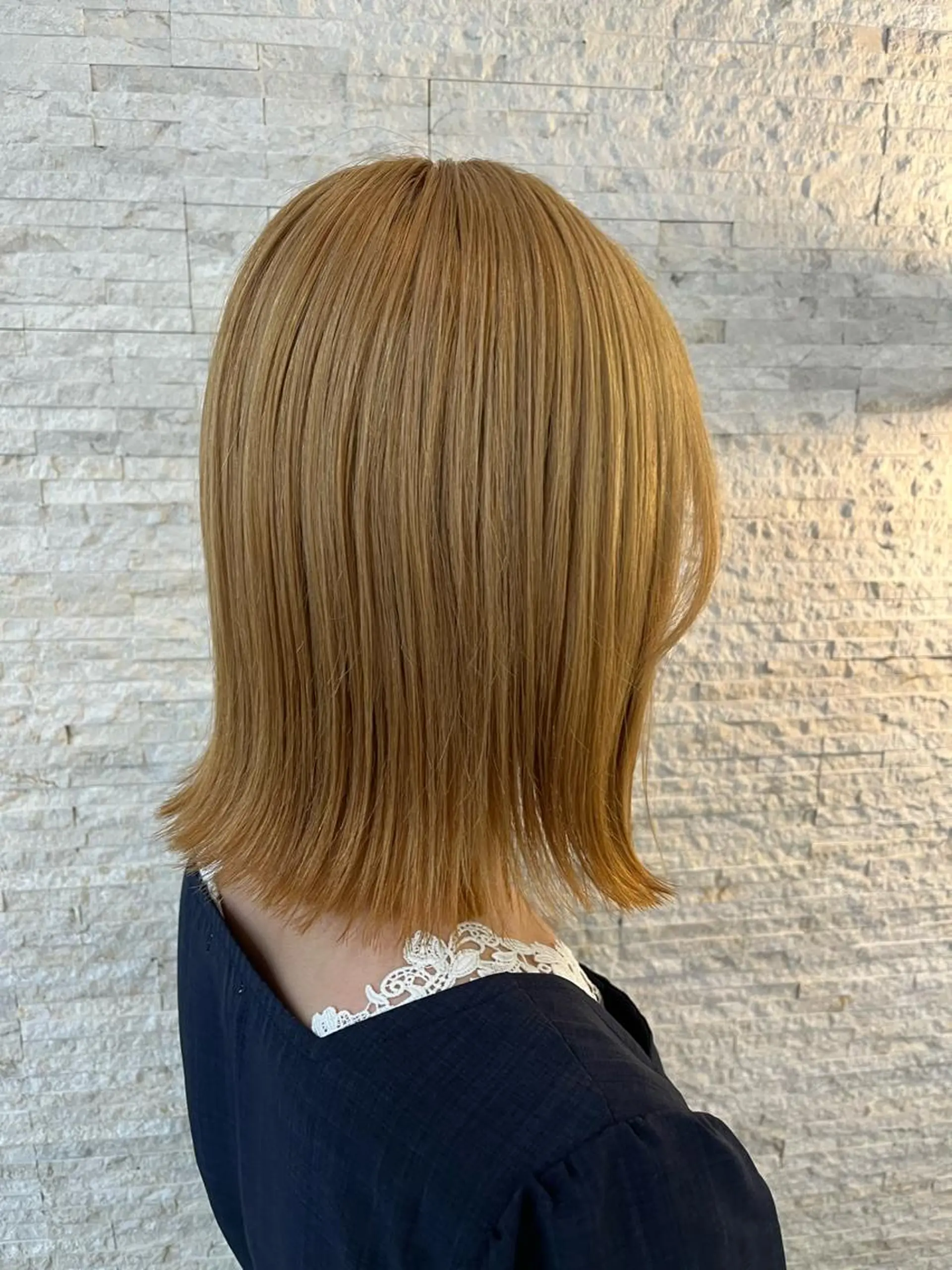 ミディアム カラー ブロンド カット ヘアカラー トリートメント ヘアセット 韓国/インナーカラー 🍑YUI🍑のヘアスタイル