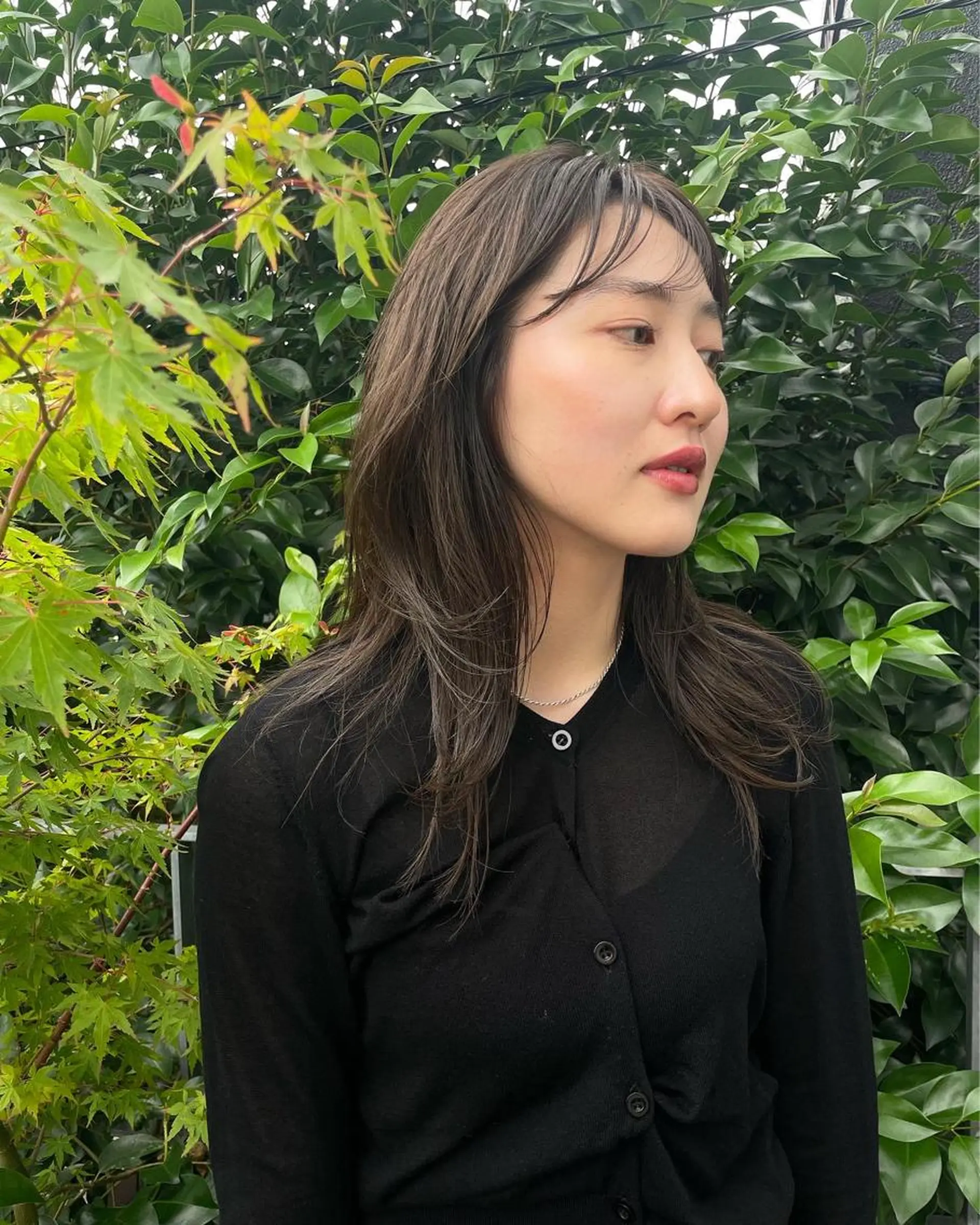 ミディアム カット 佐伯 和佳のヘアスタイル