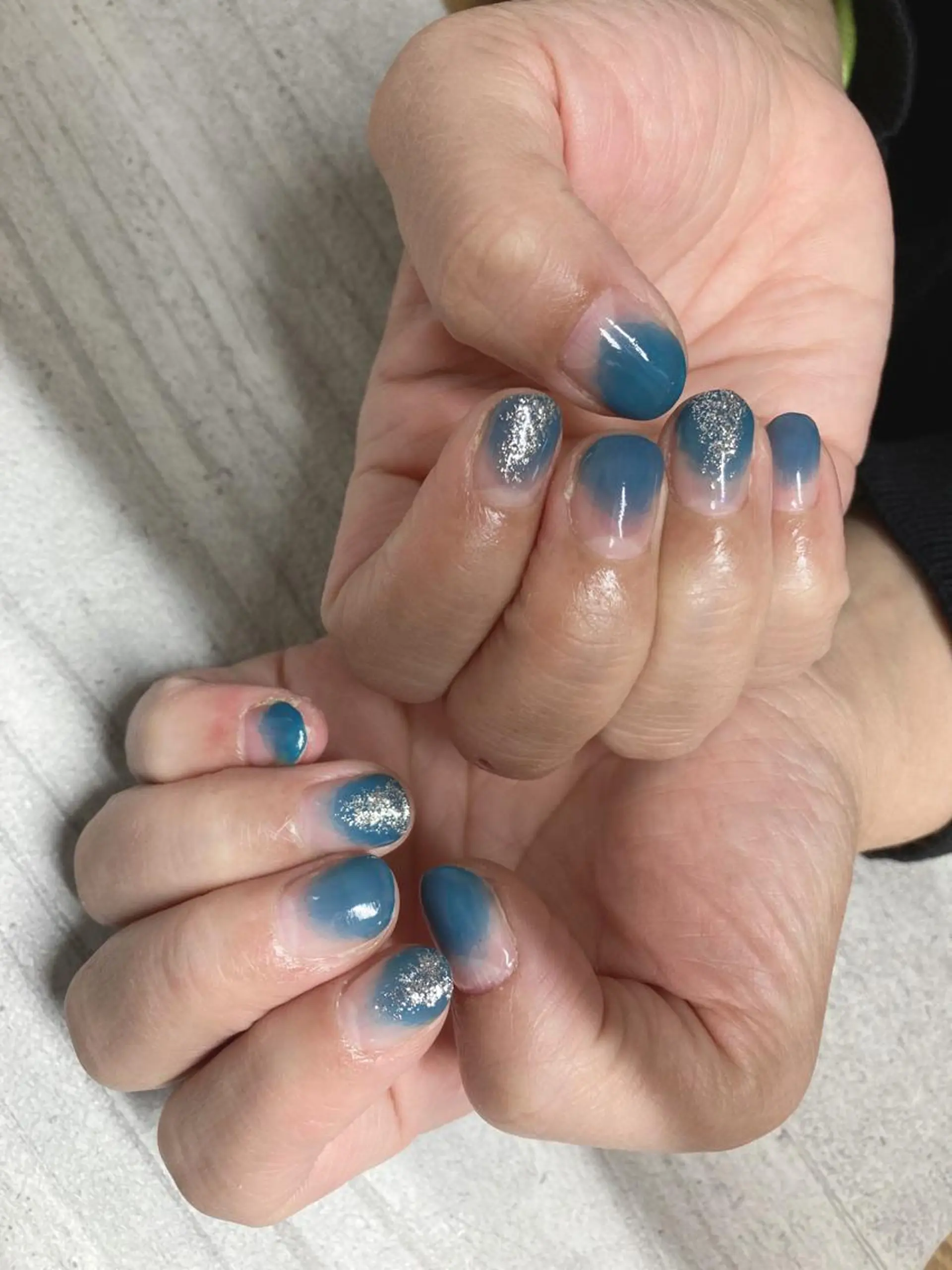 ネイル ブルー フットネイル ジェルネイル 韓国ネイル マグネットネイル mogunail &blowのネイルデザイン