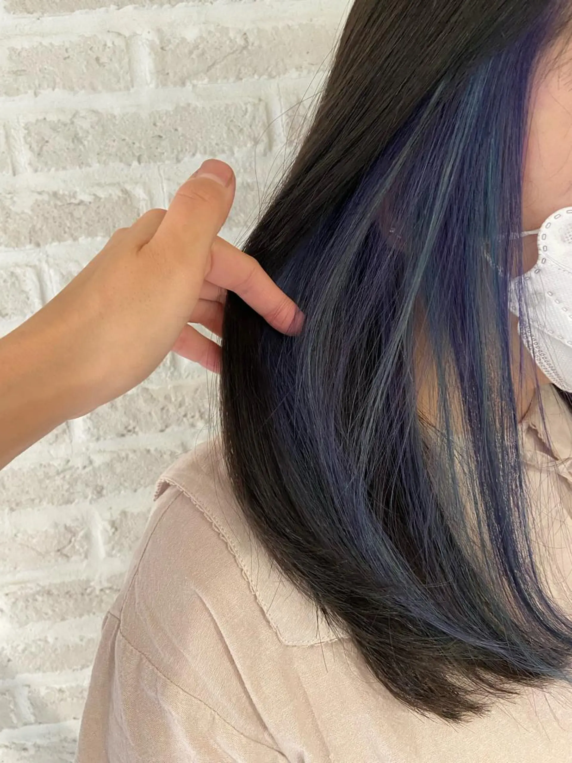 ロング カラー ヘアアレンジ ブリーチ ユニコーンカラー 北岡 慶子 大宮駅西口徒歩3分のヘアスタイル