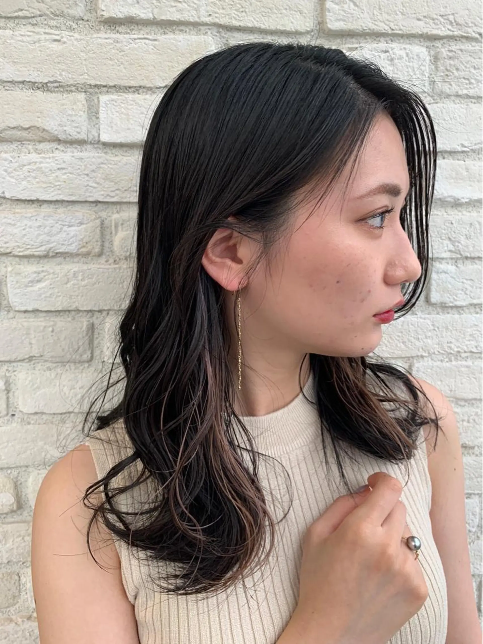 ミディアム カラー 韓国ヘア/艶カラー /田中悠佑のヘアスタイル