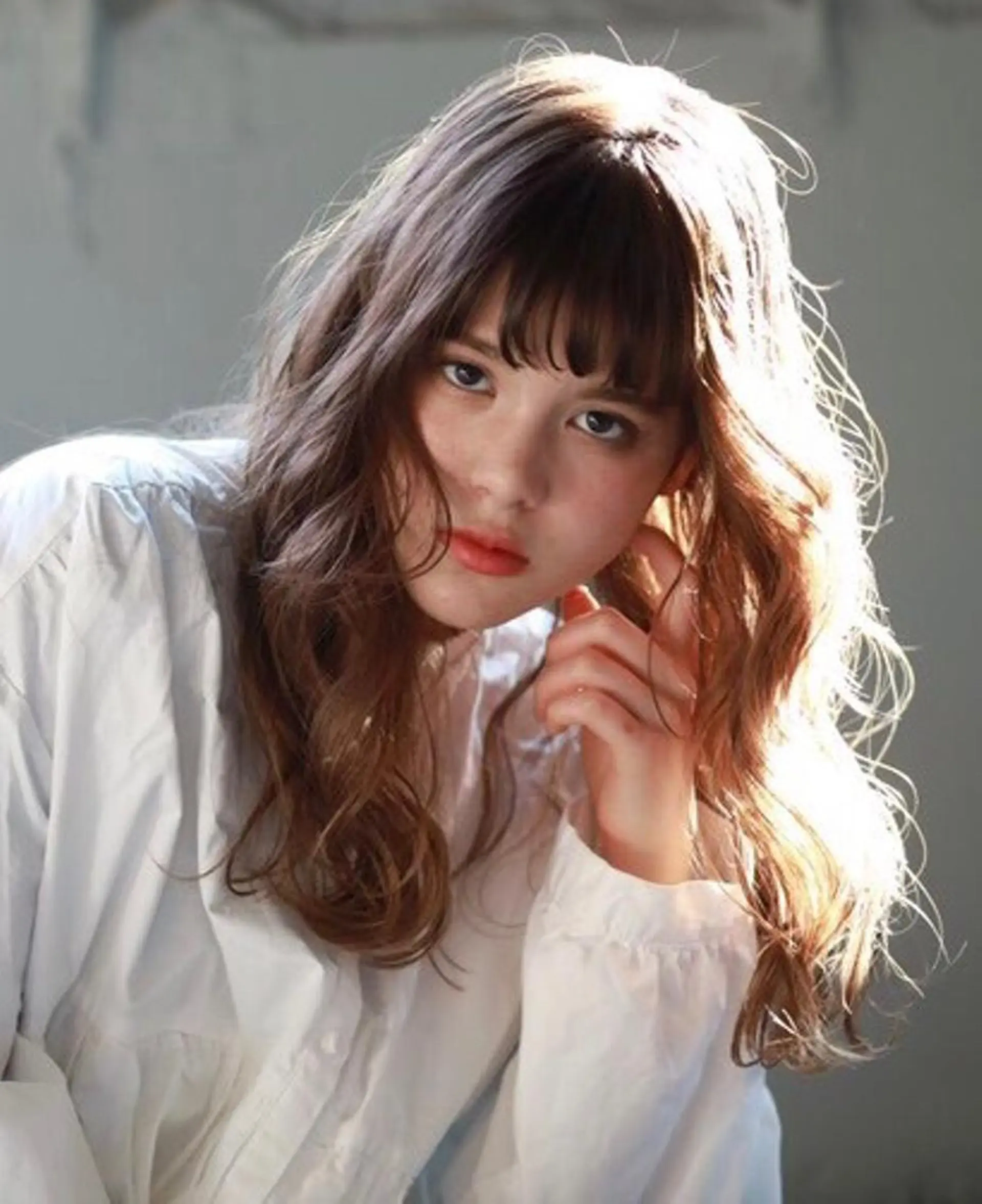 セミロング カラー パーマ ヘアアレンジ メンズ キッズ ネイル マツエク・マツパ アッシュ ベージュカラー 透明感カラー ダブルカラー カット ヘアカラー 🌈デザインヘア職人 Kaede🌈のヘアスタイル