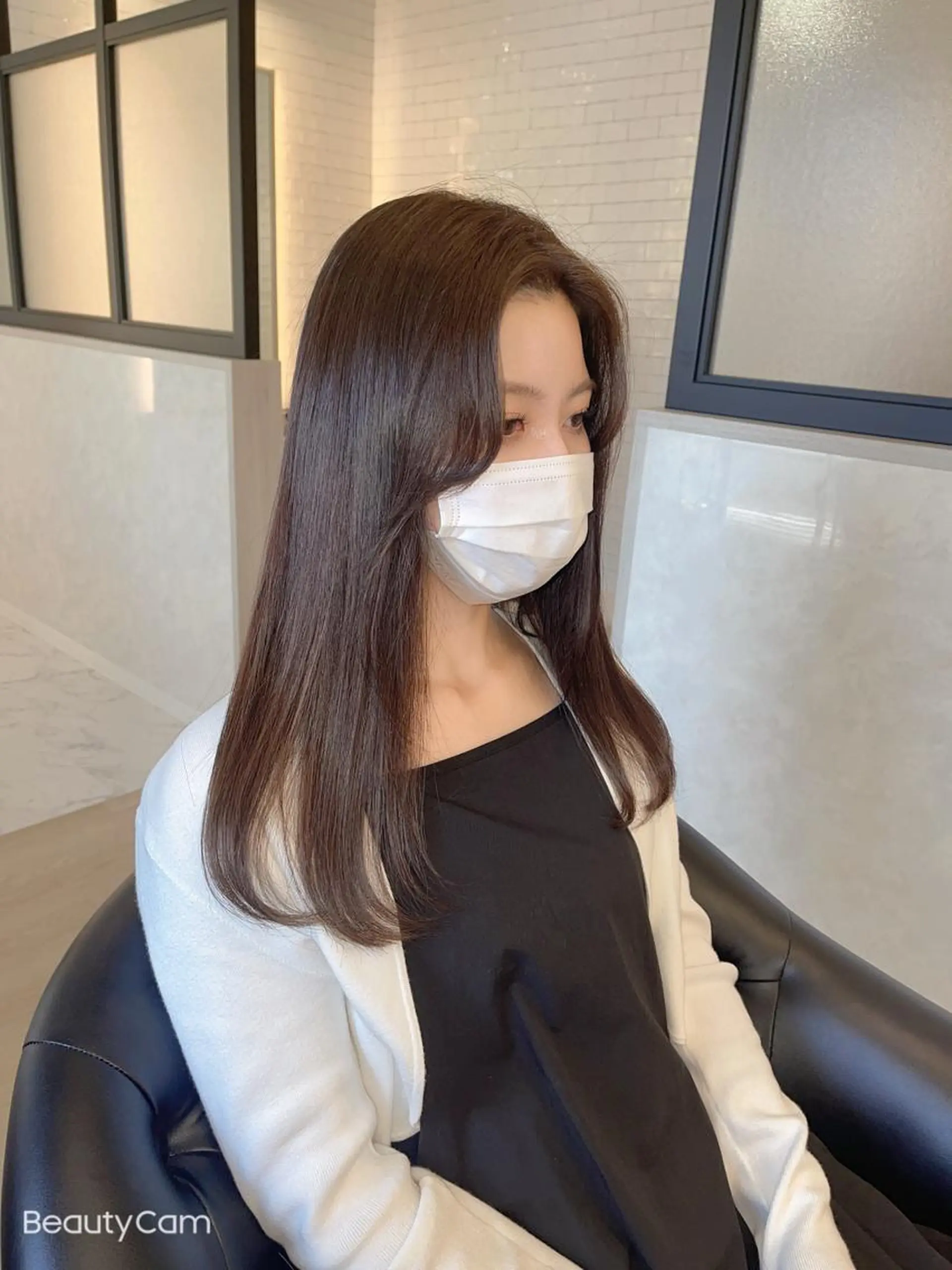 ロング カラー カット ヘアカラー トリートメント emi/髪質改善/ 韓国風/艶カラーのヘアスタイル