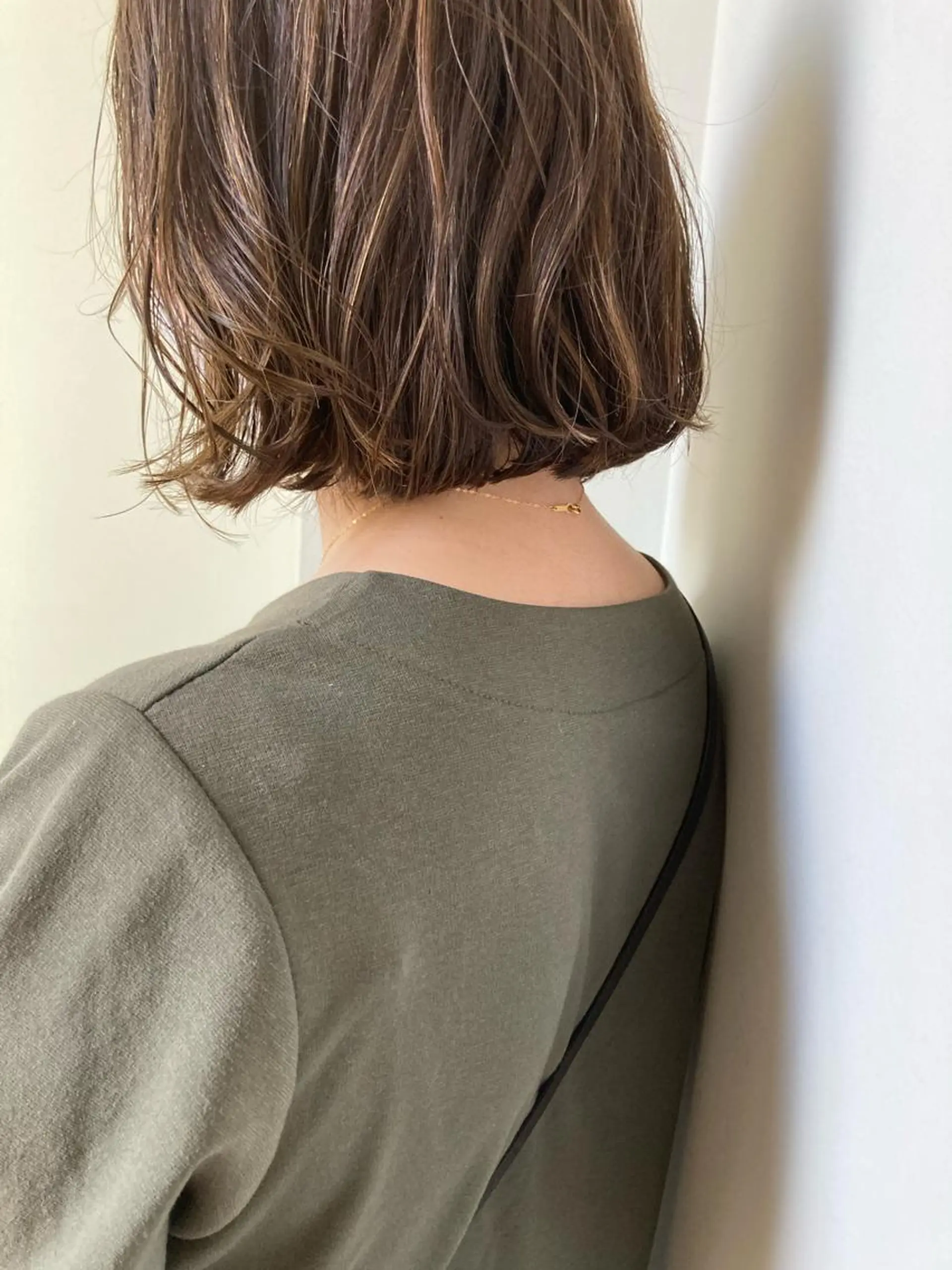 ミディアム カラー ハイライトカラー ハイライト 小木曽智美 /ボブ/ショートのヘアスタイル