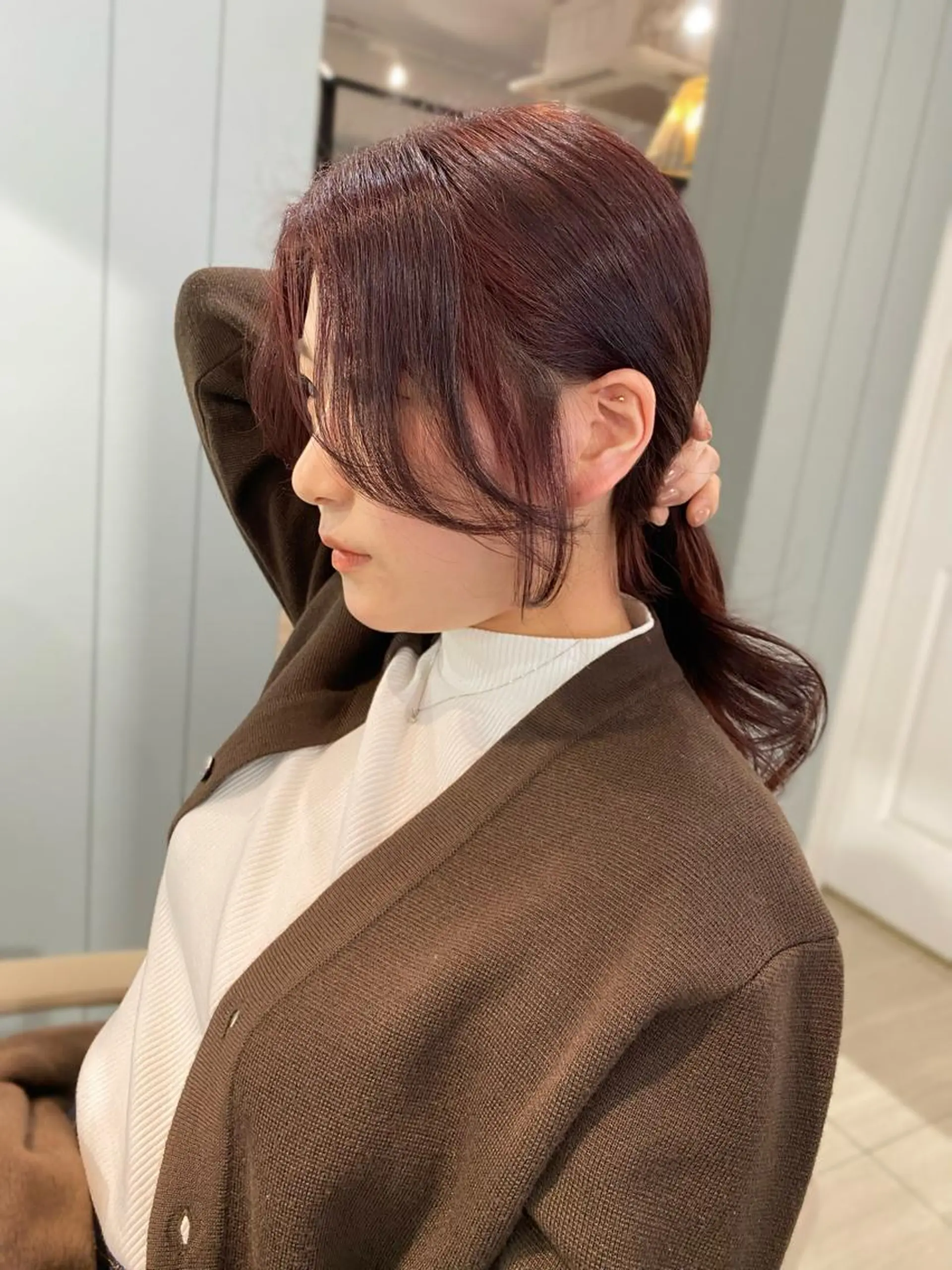 ロング カラー くびれヘア 髪質改善 ヨシンモリ 韓国風ヘア レイヤーカット カット ヘアカラー トリートメント 韓国風レイヤーカット 💎髪質改善"yuiのヘアスタイル