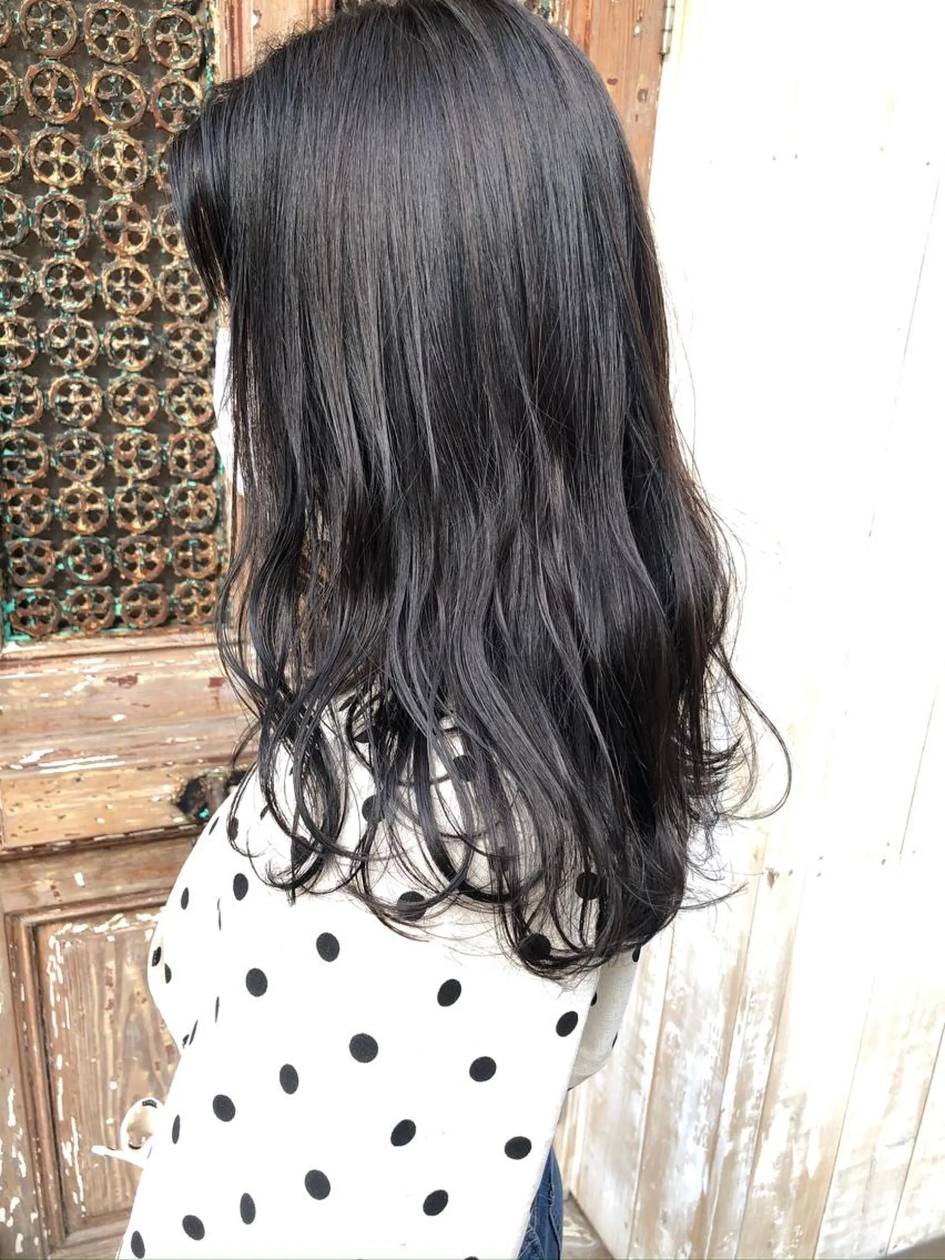 ロング カラー ダークグレー 舘野 太嘉宏のヘアスタイル