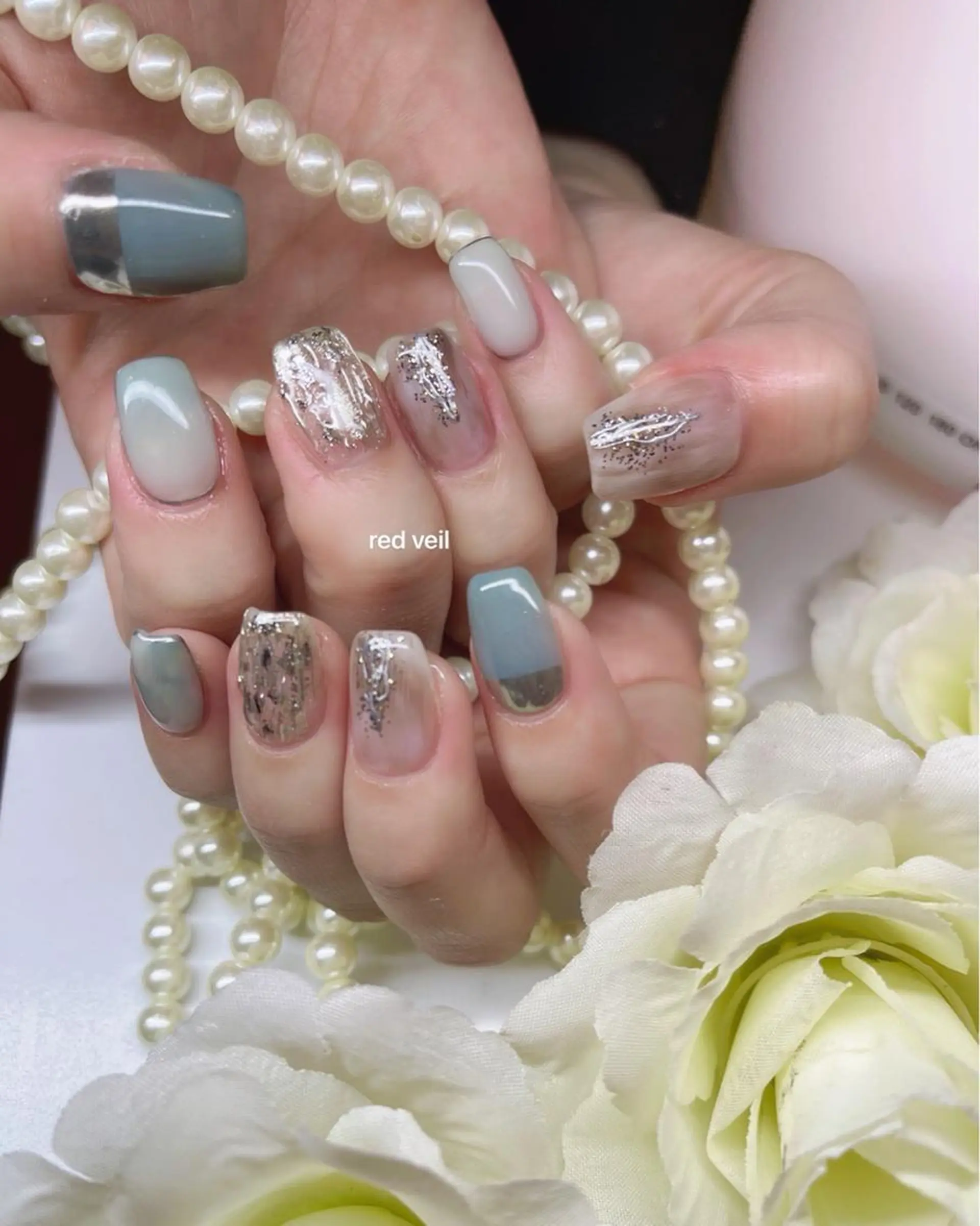 ミディアム ネイル 長さ出し専門 nynaのネイルデザイン