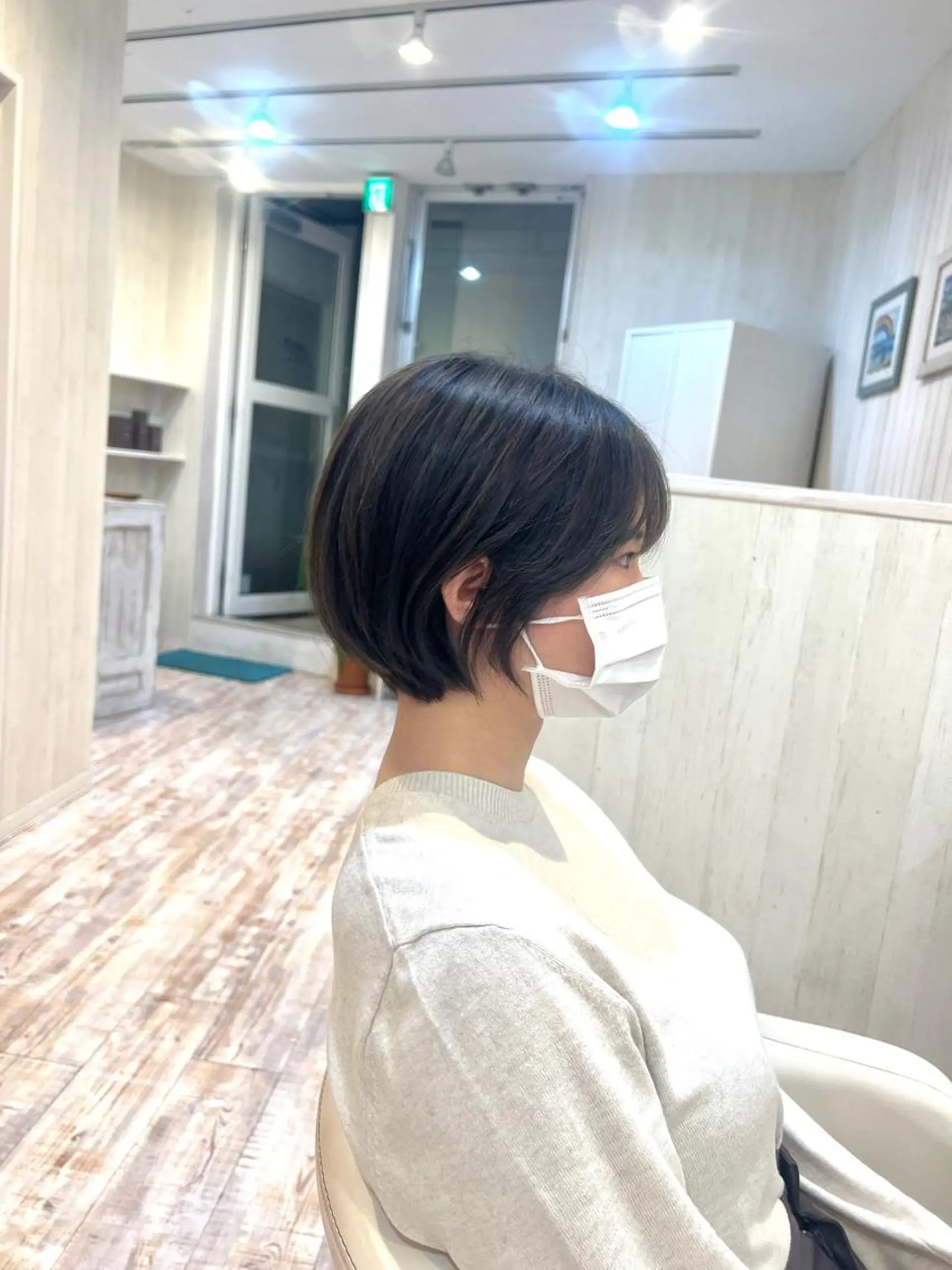ショート カラー カット ヘアカラー 佐藤史哉＊ 韓国レイヤー赤み除去のヘアスタイル
