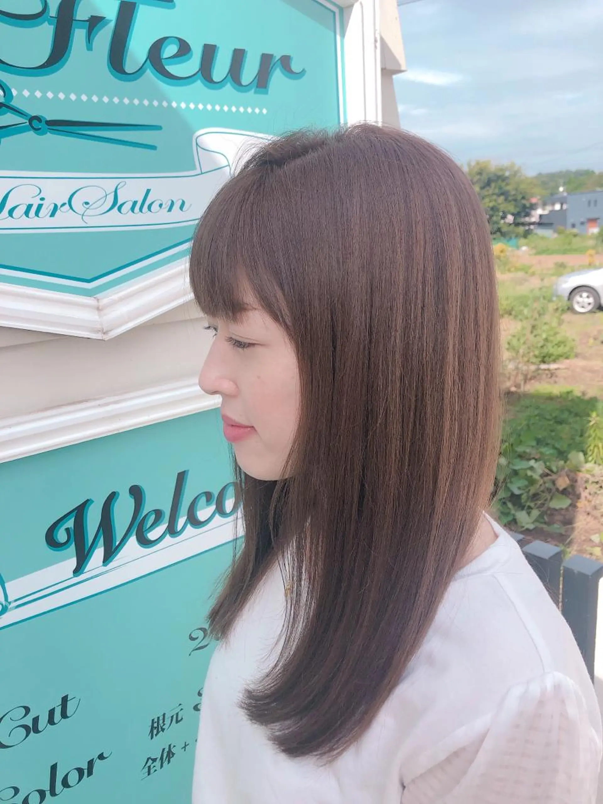 ミディアム カラー La.fleur ラ.フルールのヘアスタイル