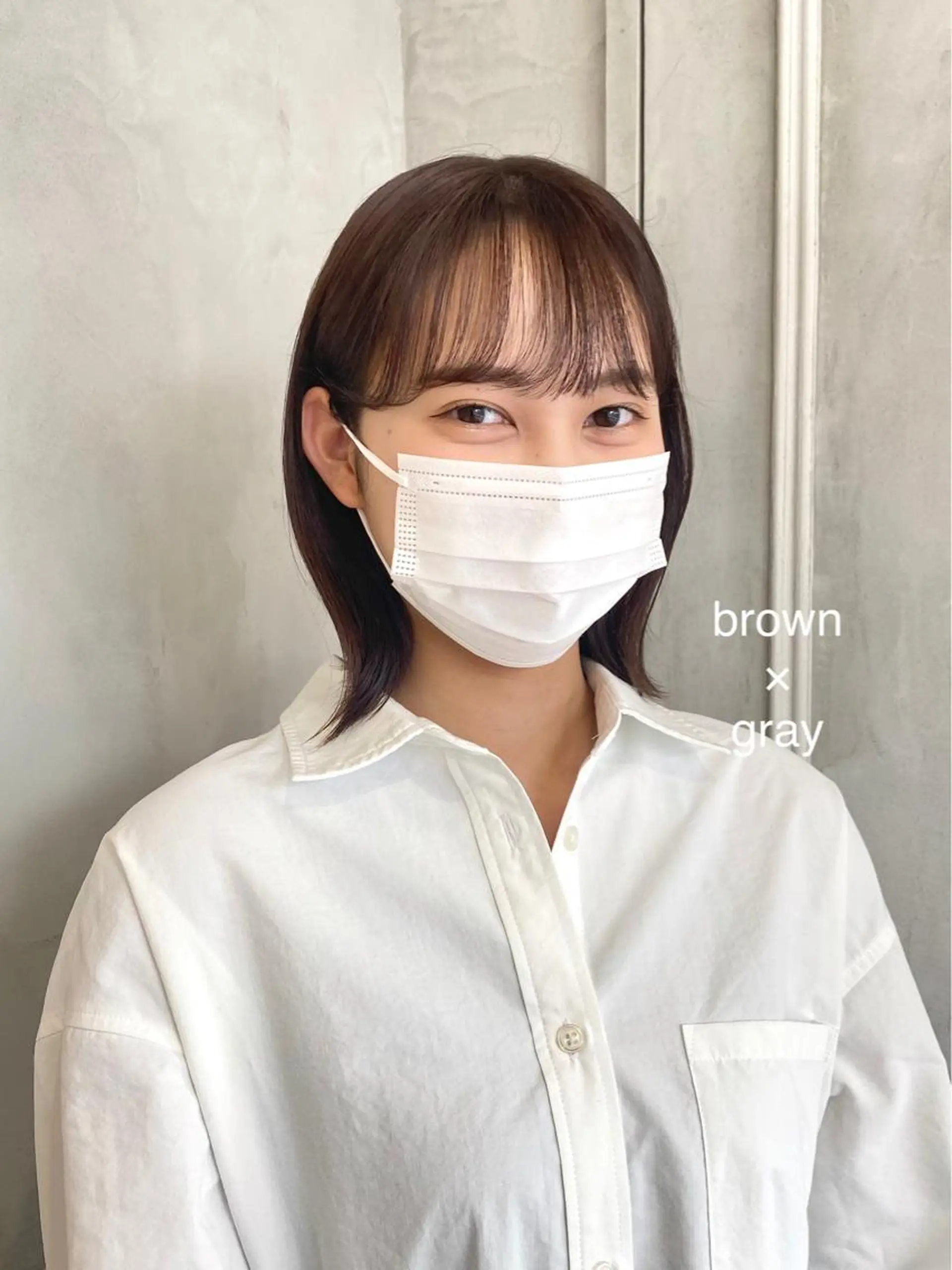 ミディアム ヘアカラー 艶感/ナチュラル 🩵amiのヘアスタイル