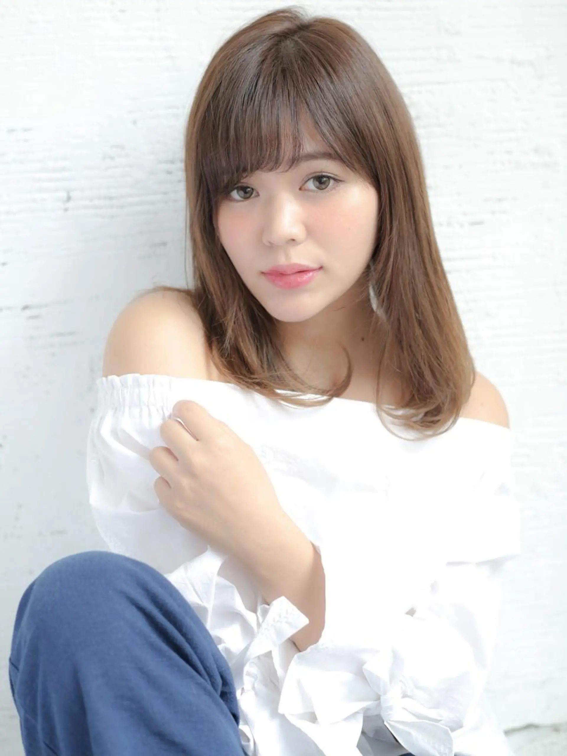 ミディアム カラー パーマ 野崎 ひかりのヘアスタイル