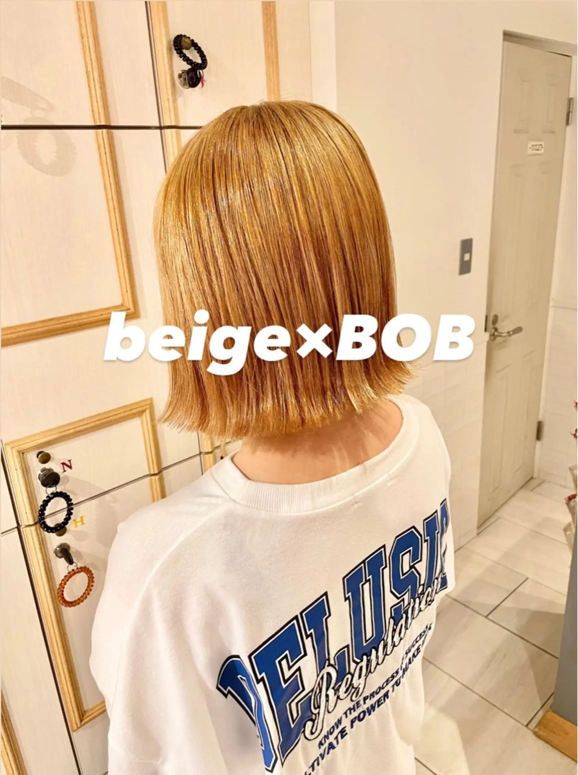 セミロング カラー ヘアアレンジ ハイトーンピンク🍑 ブリーチ🍑RINAのヘアスタイル