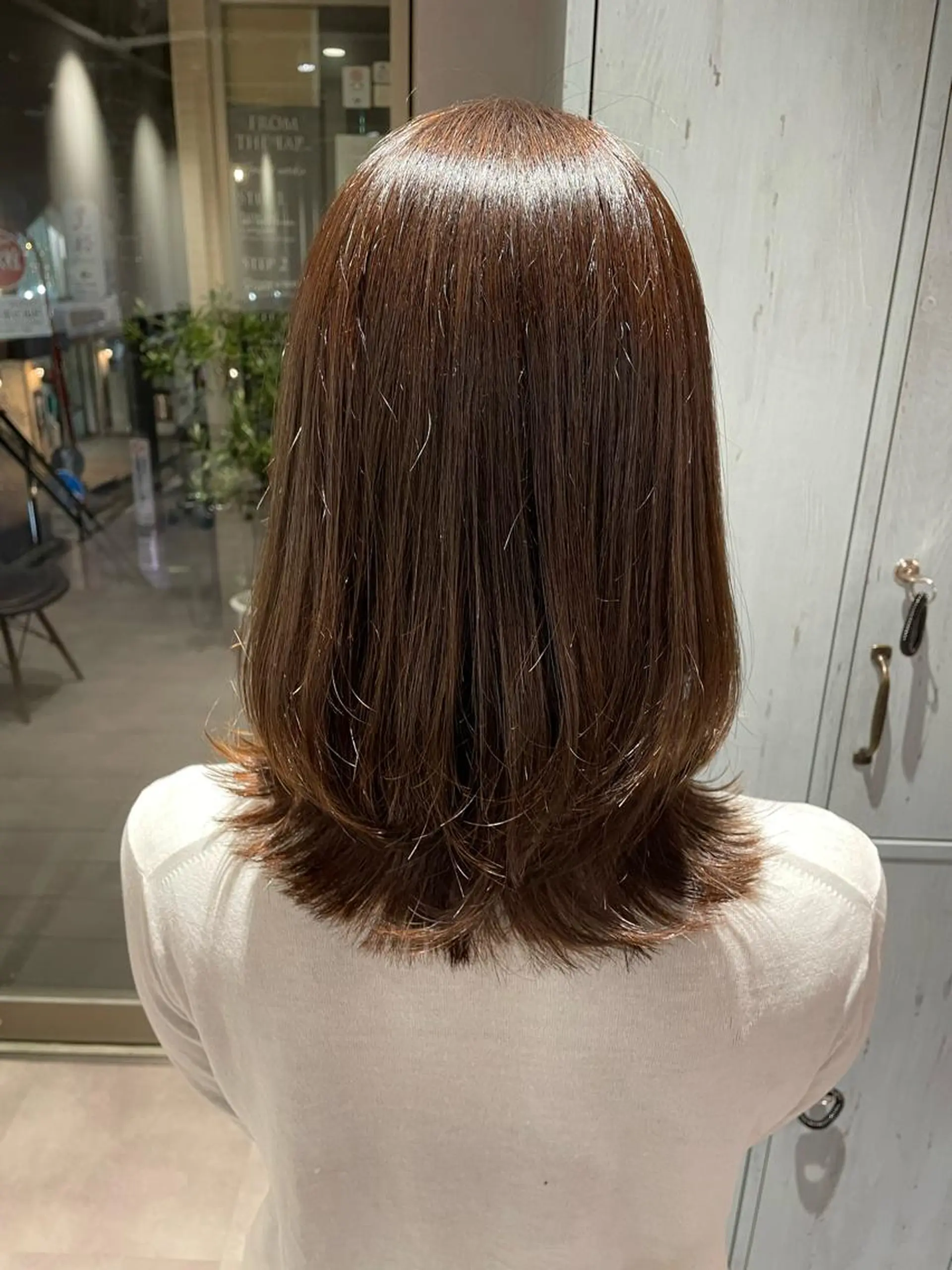 ミディアム カラー アッシュ ブリーチ ケアブリーチ ショコラグレージュ ダークアッシュ 韓国風/オシャレ /縮毛矯正/滝口琴未のヘアスタイル