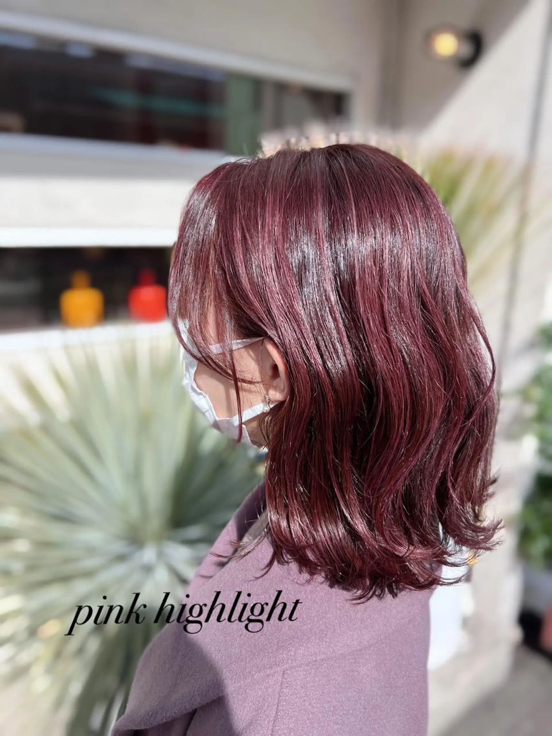 ミディアム カラー ヘアアレンジ ピンクカラー 高橋胡桃🪽 ディレクターのヘアスタイル