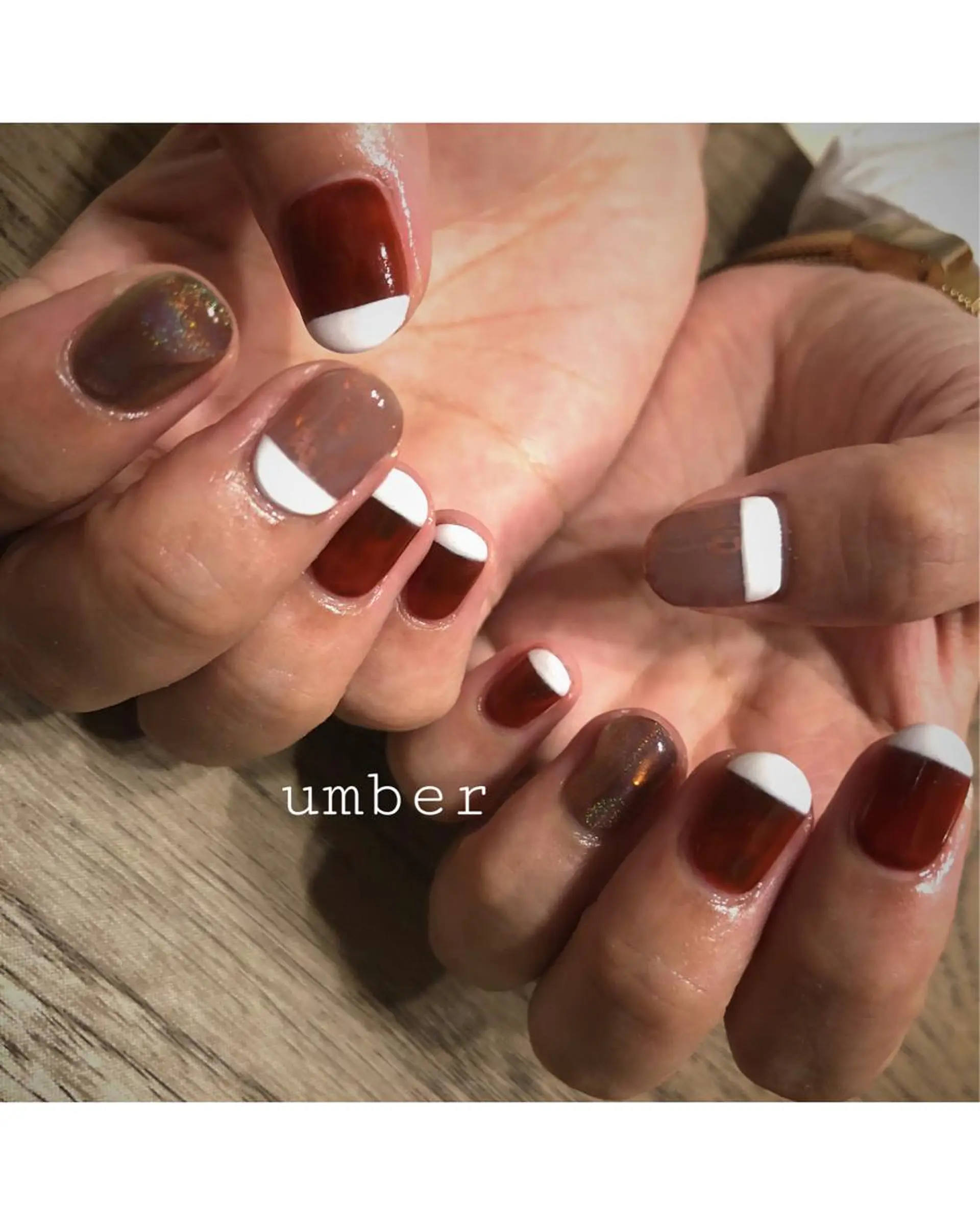 ネイル クリアネイル フットネイル フレンチネイル グラデーション マグネットネイル ハンドネイル umber 三茶1分のネイルデザイン