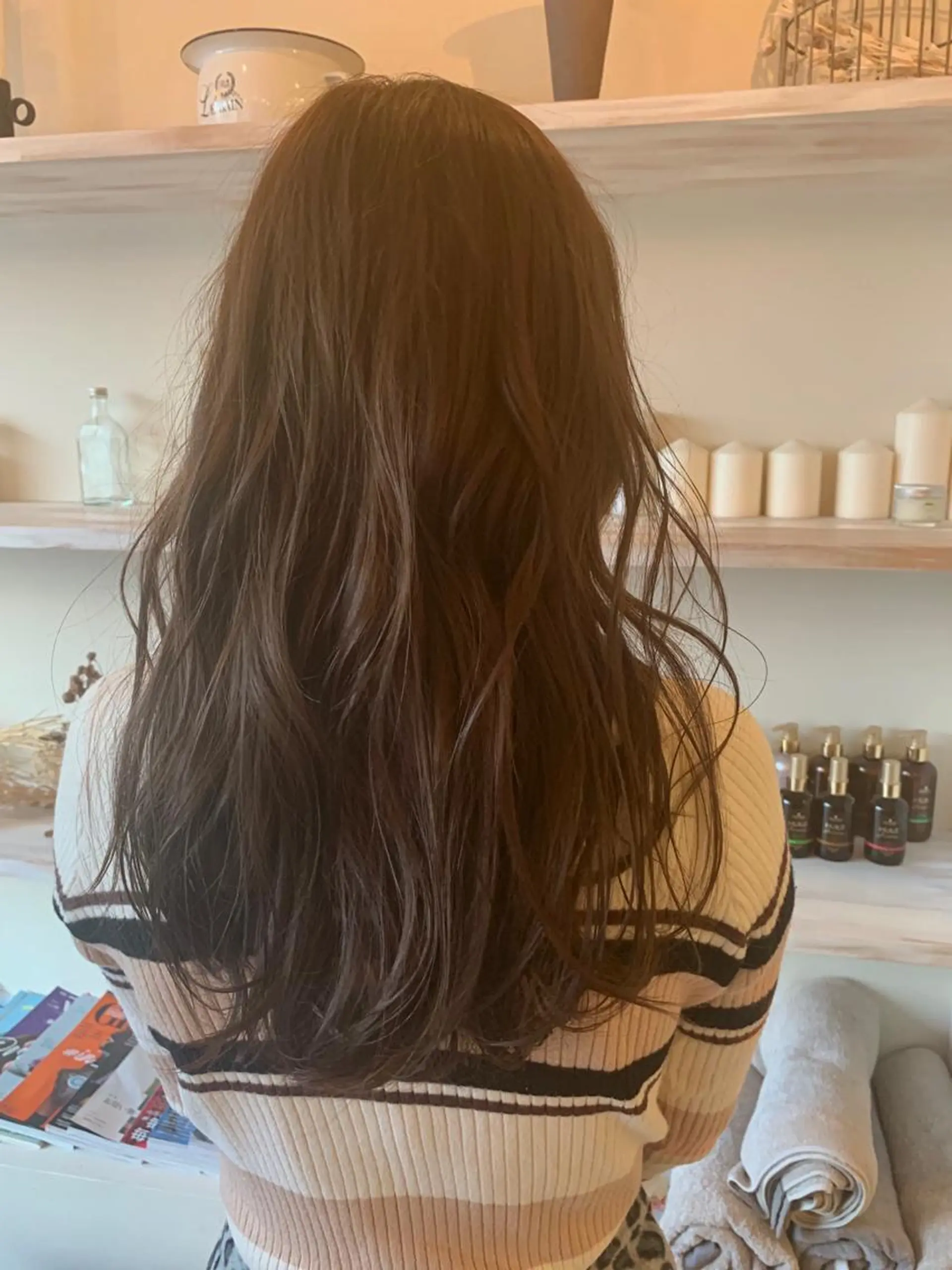 ロング カラー ベージュカラー ボブウルフ／ボブ Satsuki【名駅のヘアスタイル