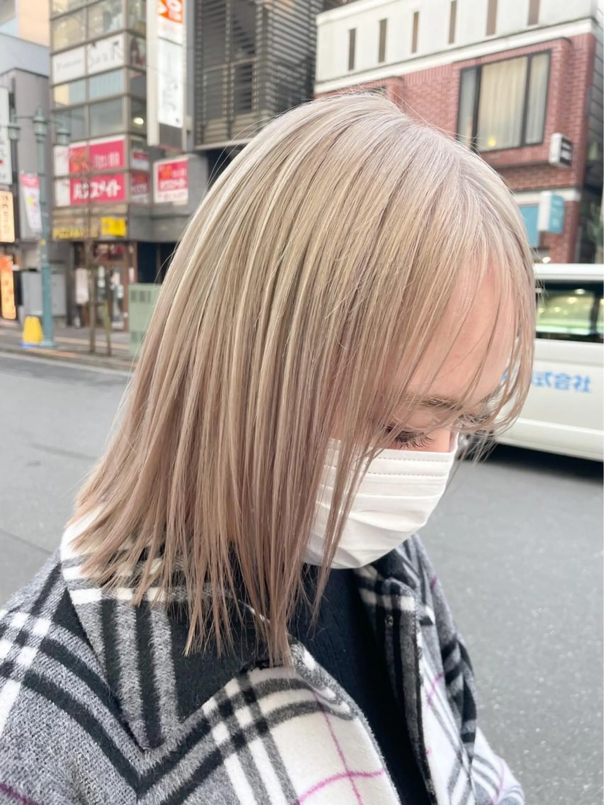 ミディアム カラー 💖デザインカラー/ タダ ハナカ💖のヘアスタイル