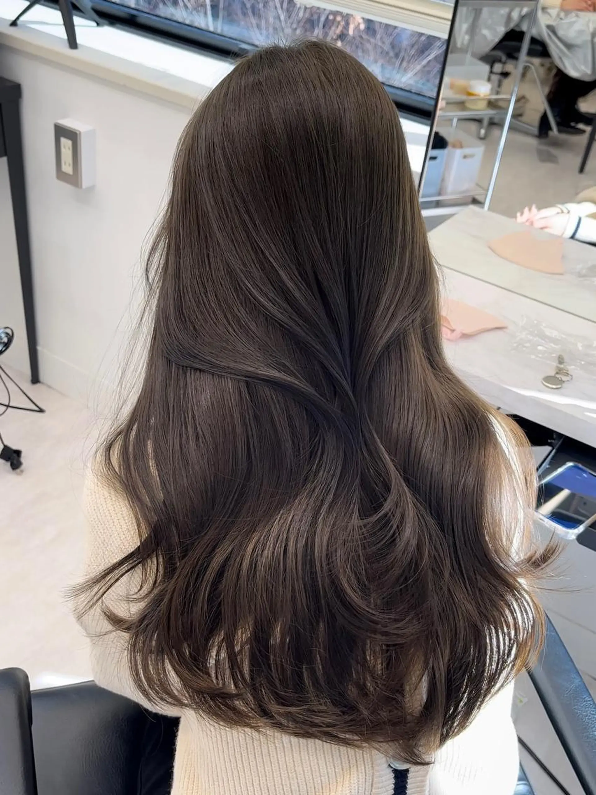 セミロング カラー ヘアアレンジ 結婚式・ブライダル アッシュ ベージュカラー 黒髪 ブリーチ 韓国ヘア×2way 🇰🇷和知拓郎のヘアスタイル