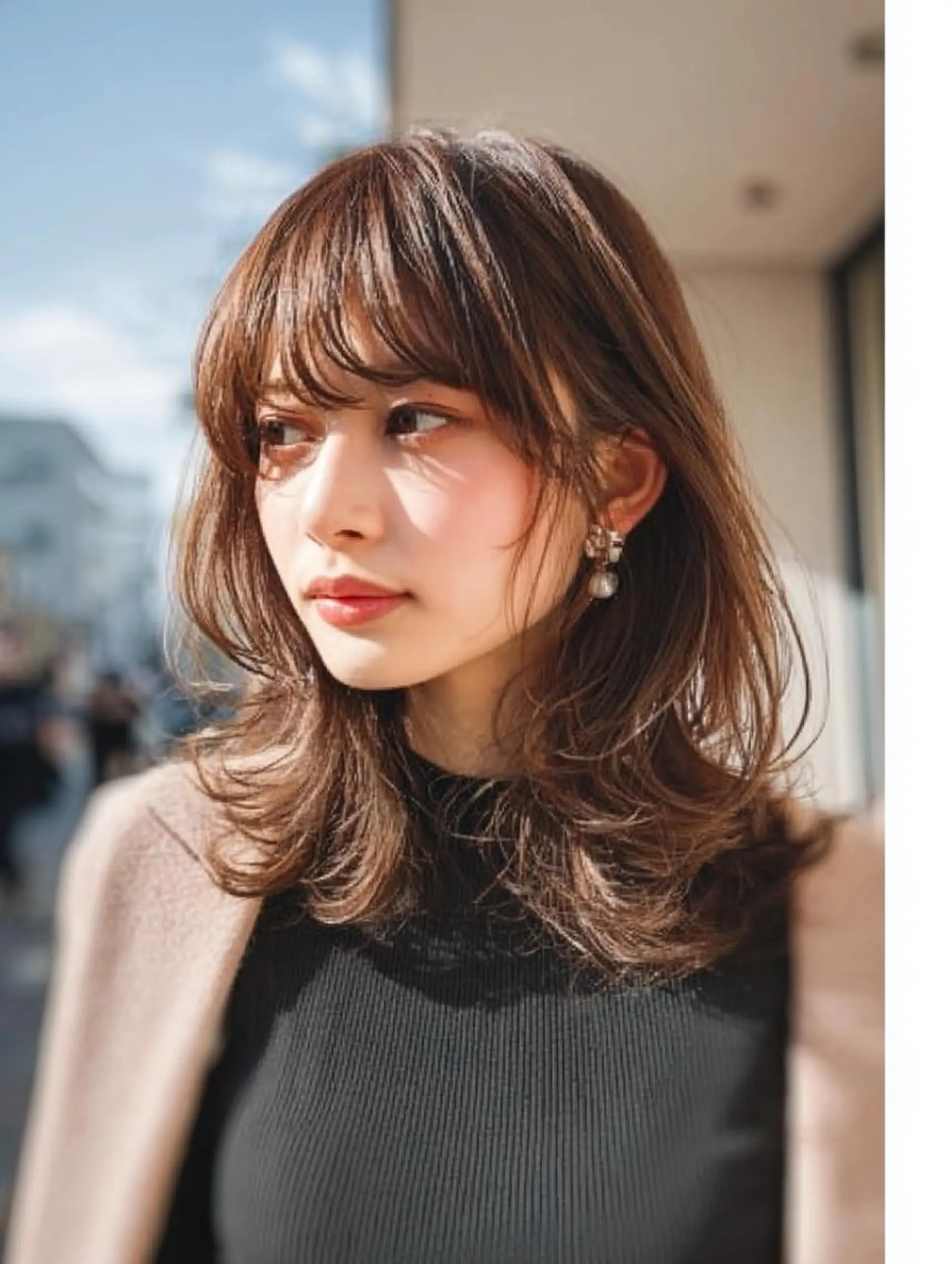 ミディアム ハッシュカット 髪質改善 レイヤーカット 縮毛矯正 トリートメント カット ヘアカラー トリートメント 生艶髪＆レイヤー🔔 渋谷お薦めNo.1✨のヘアスタイル