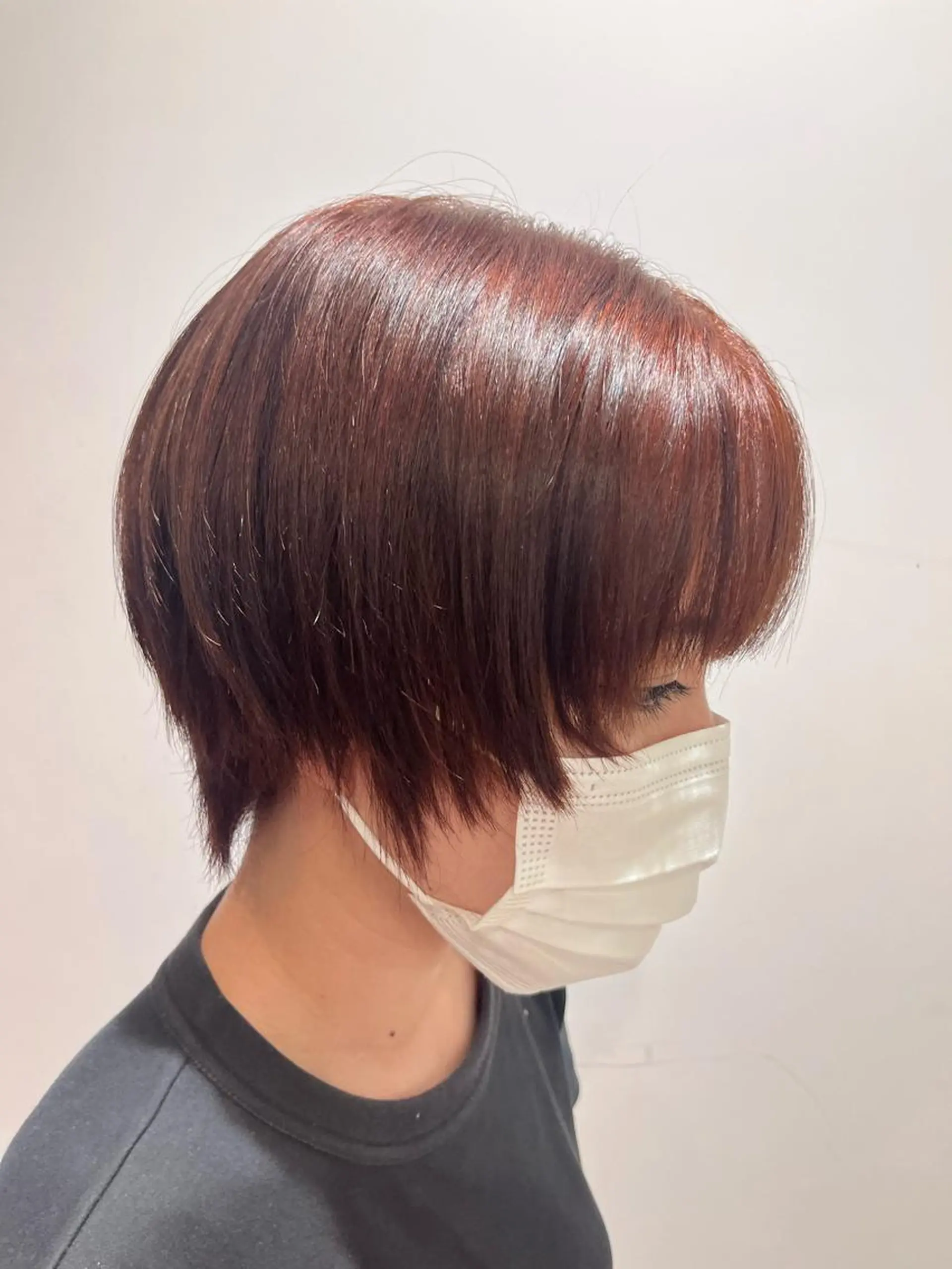 ショート カラー ベージュカラー ブリーチ ブリーチなしカラー ピンクカラー ピンクベージュ ヘアカラー dogstar小林諒 パーマ/レイヤーのヘアスタイル