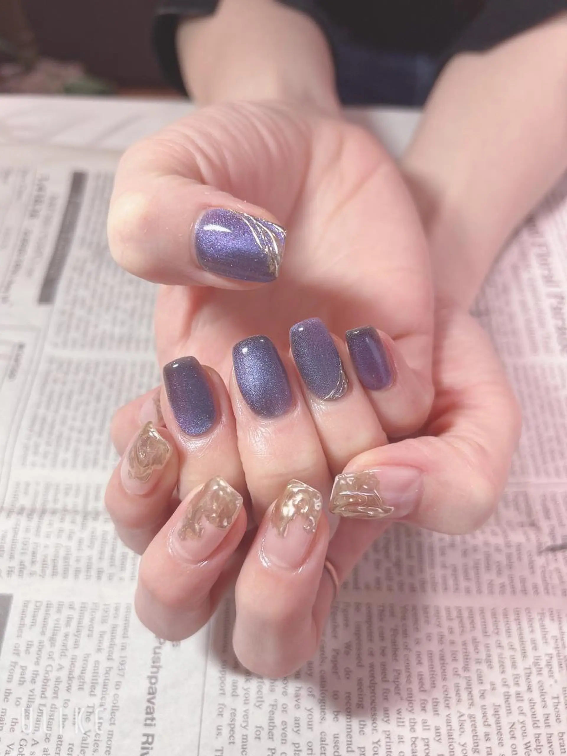 ネイル ミラーネイル ハンドネイル ハンドケア 森山 舞のネイルデザイン