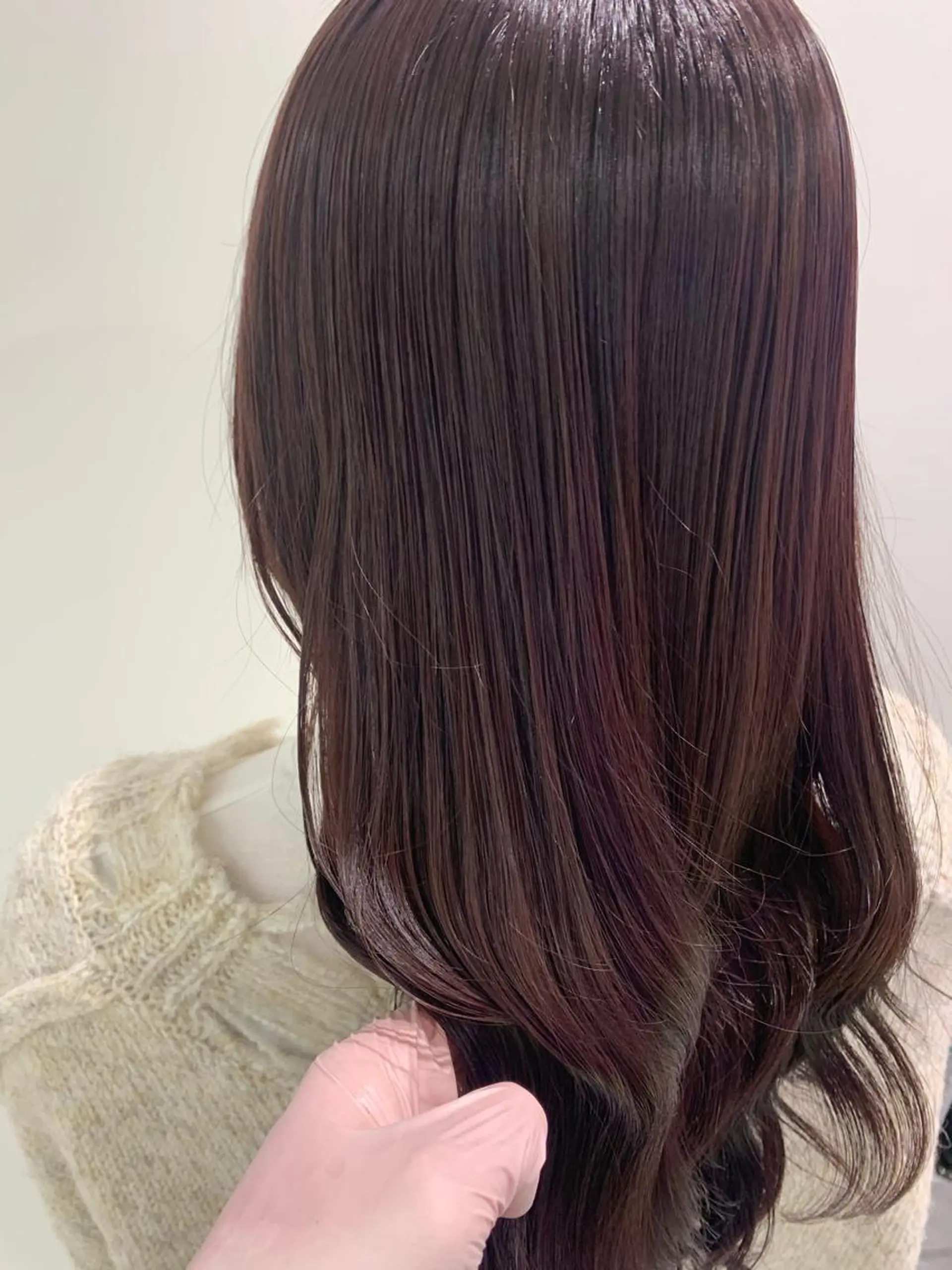 セミロング カラー パーマ ヘアアレンジ ネイル マツエク・マツパ 韓国風ベージュ🤎 赤みなし🌿横浜🤎のヘアスタイル