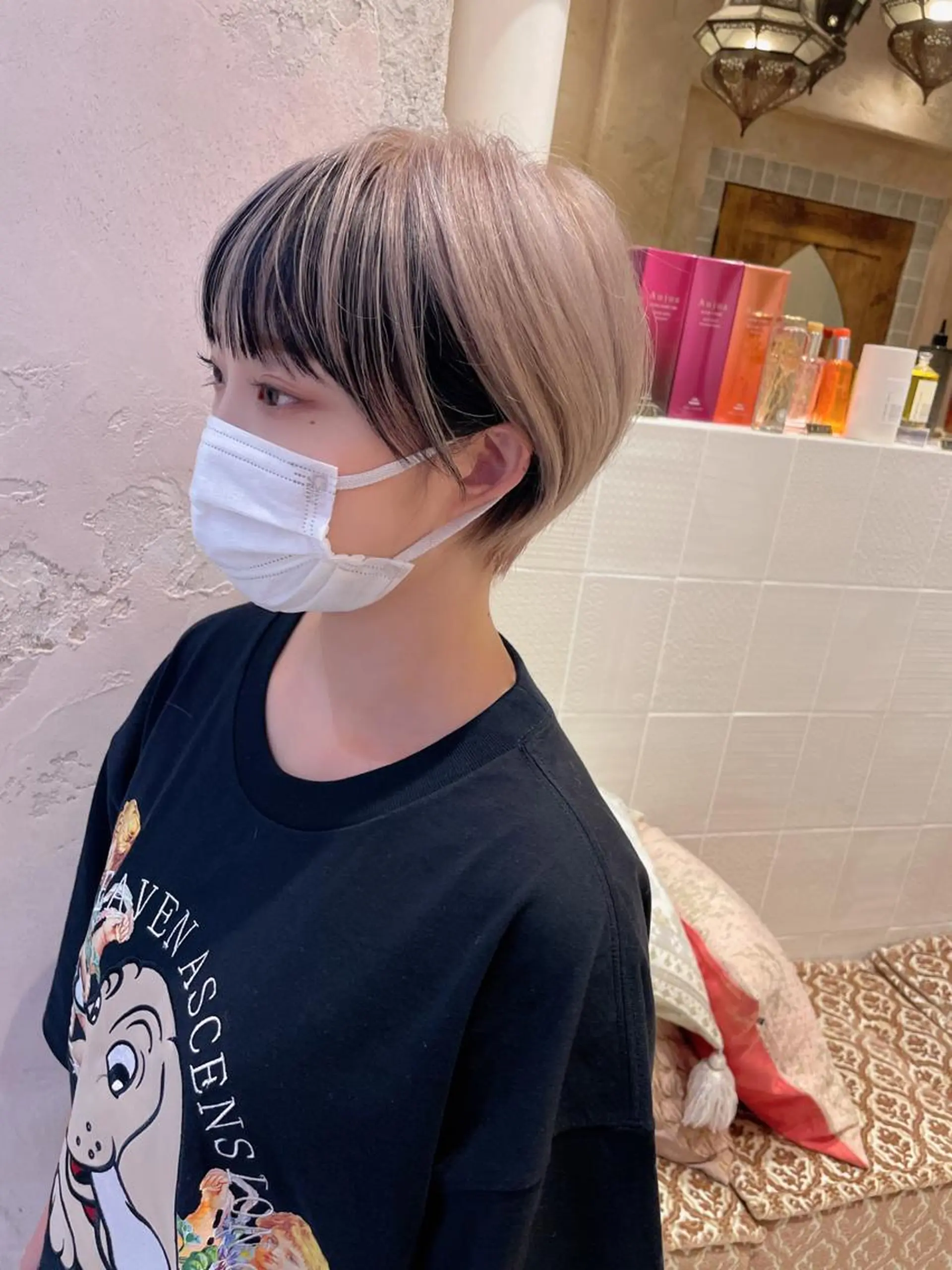 ショート ショートヘア レイヤー/顔まわり 縮毛矯正/月城宏清のヘアスタイル