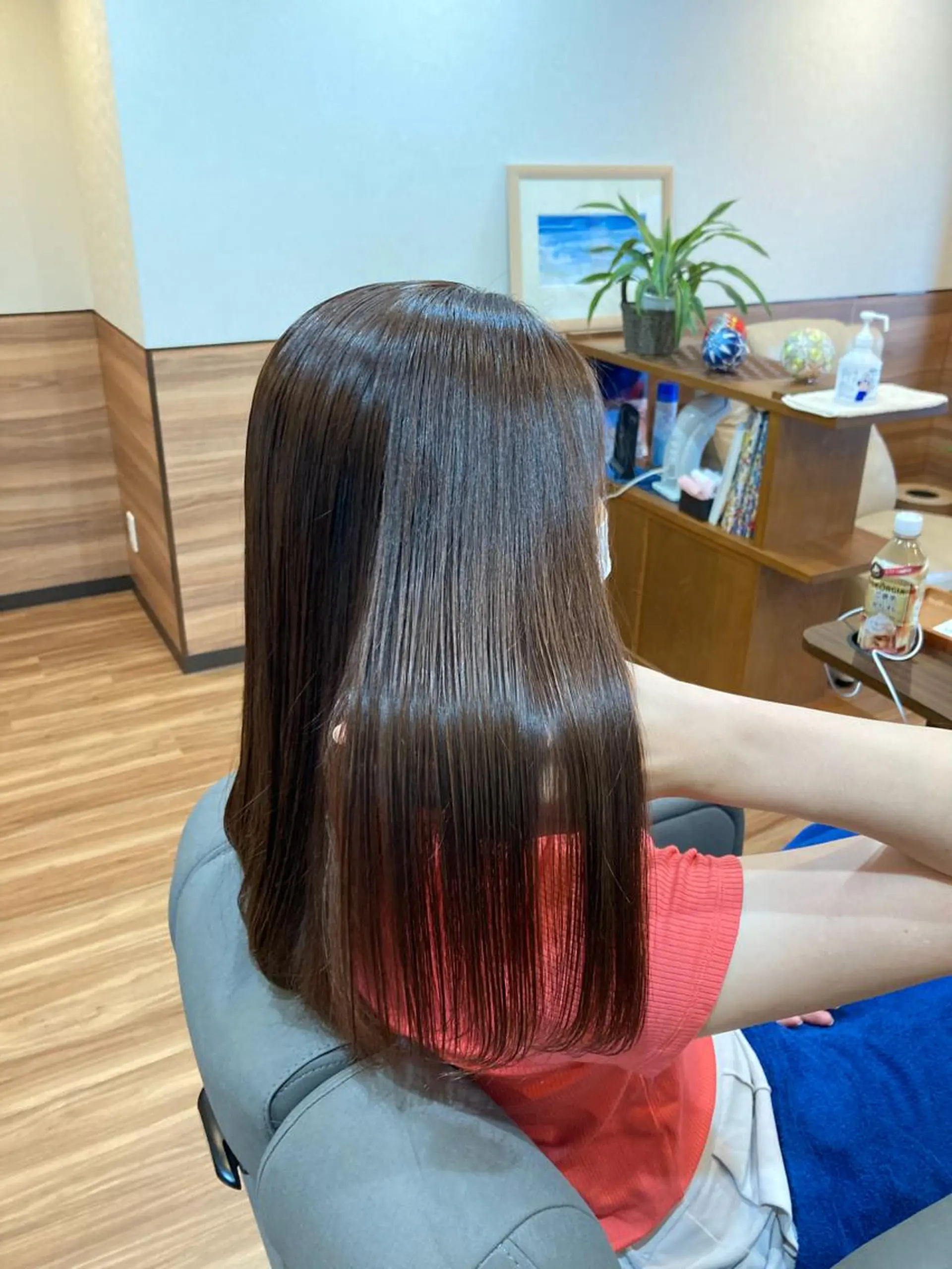 セミロング カラー Annon プライベートサロンのヘアスタイル