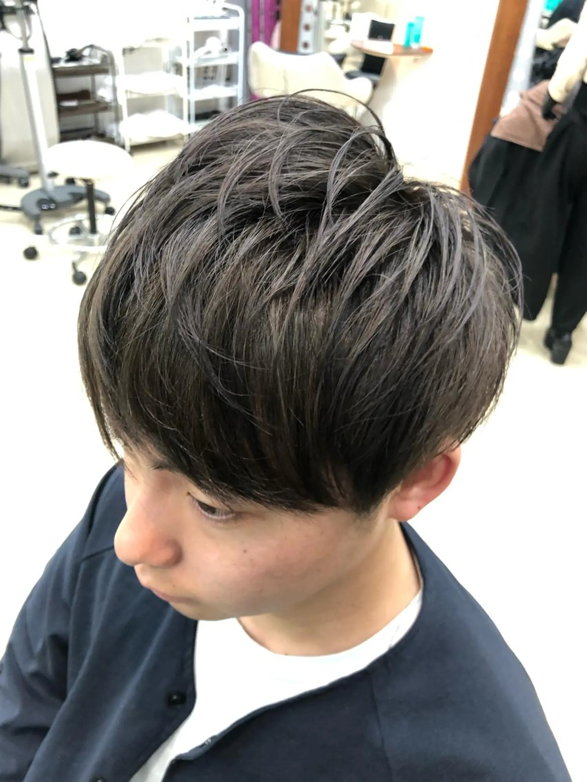 ショート カラー ヘアアレンジ メンズ アッシュ ベージュカラー メンズパーマ特化/ メッシュ/薫/店長のヘアスタイル