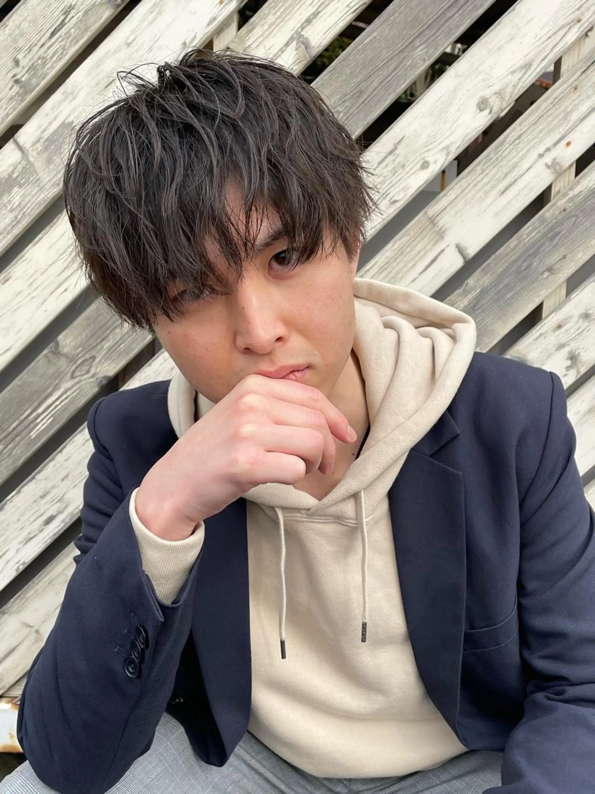 ショート カット センターパート/ ニュアンスパーマ正樹のヘアスタイル