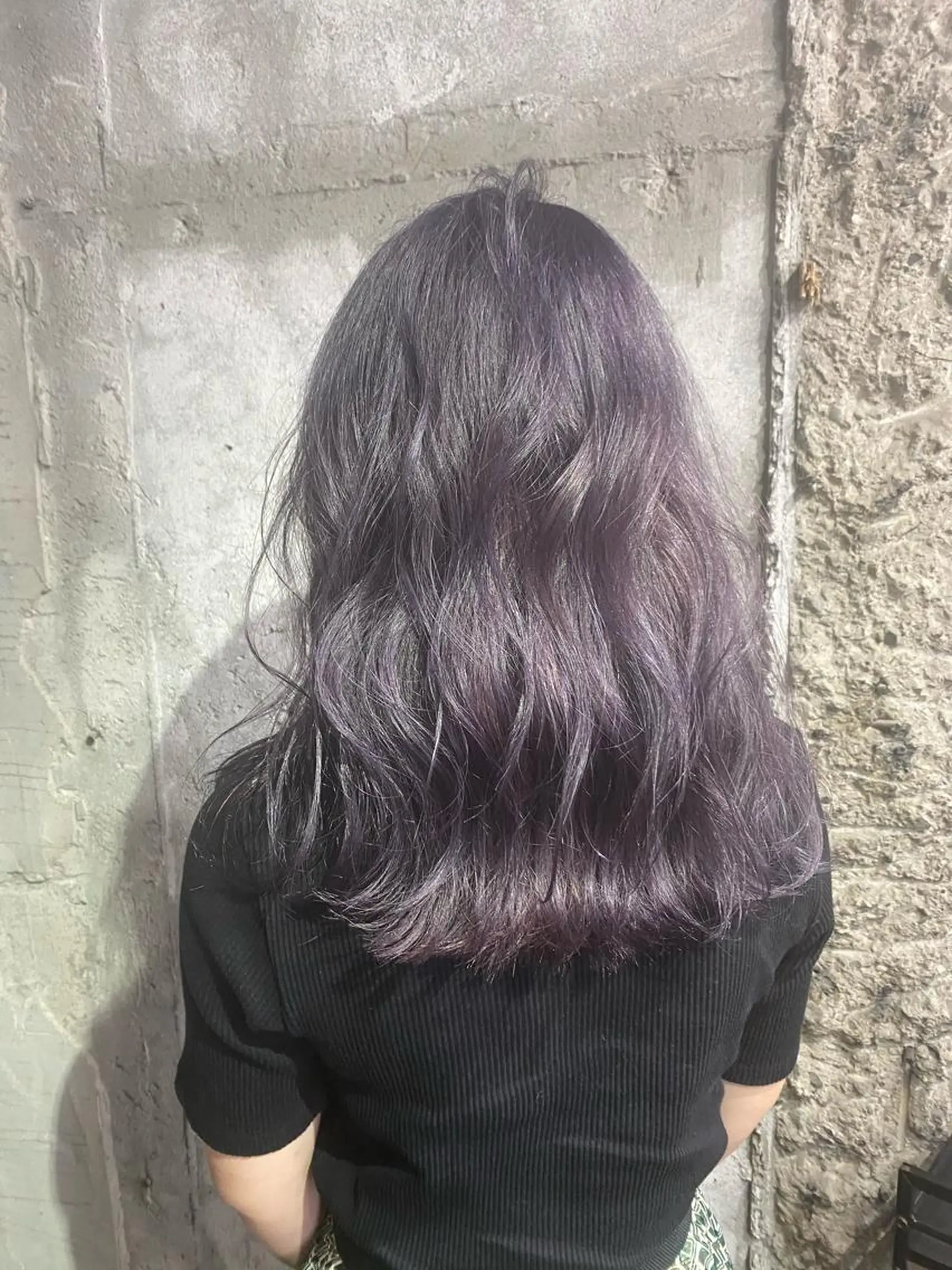 セミロング パープルカラー ［似合わせヘア］ ✂︎OGURO✂︎のヘアスタイル