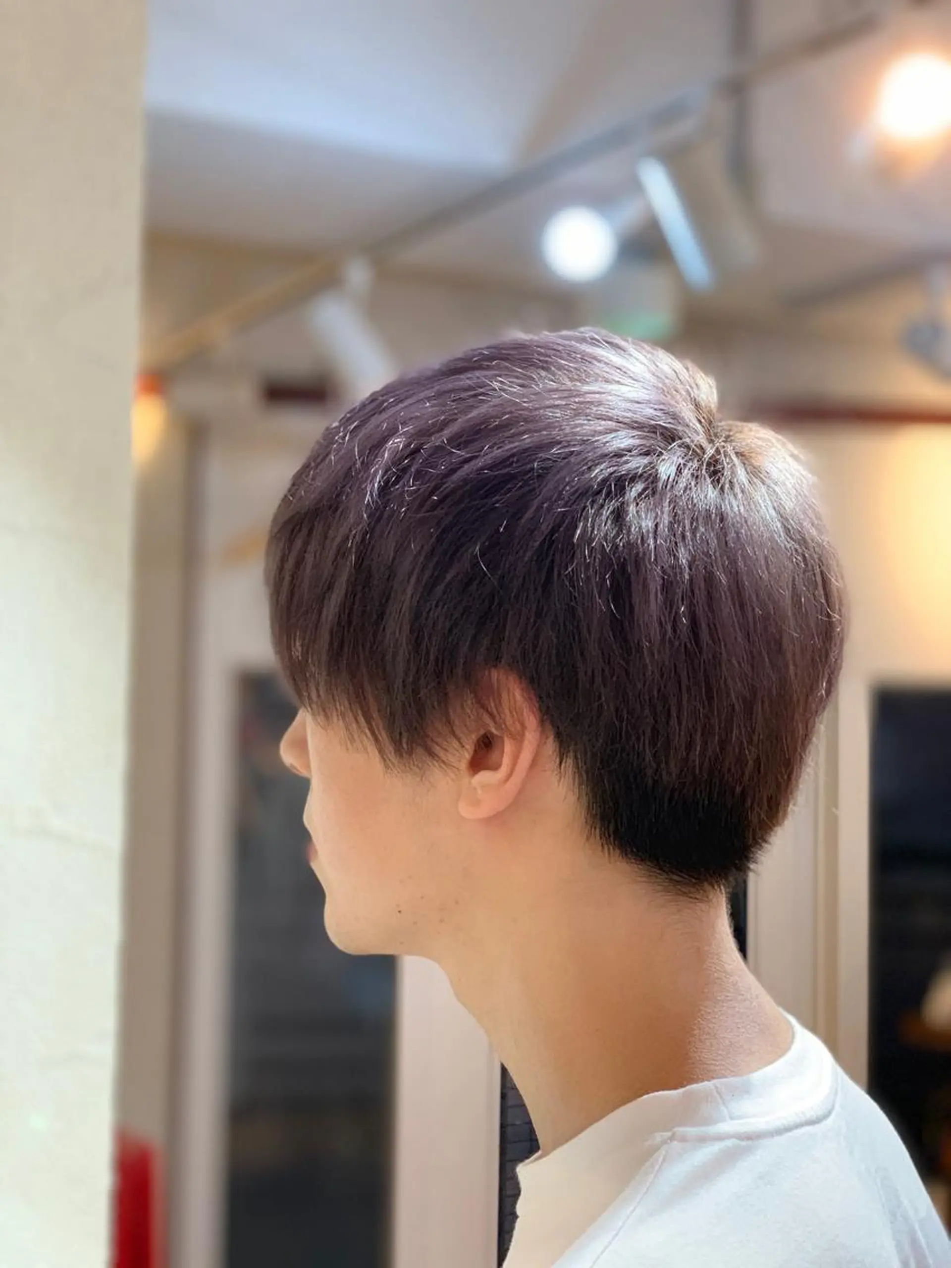 ショート カラー メンズ メンズブリーチ アッシュ ブリーチ イルミナカラー ラベンダーカラー カット トリートメント ✂︎中山竜哉✂︎ 川崎スタイリストのヘアスタイル