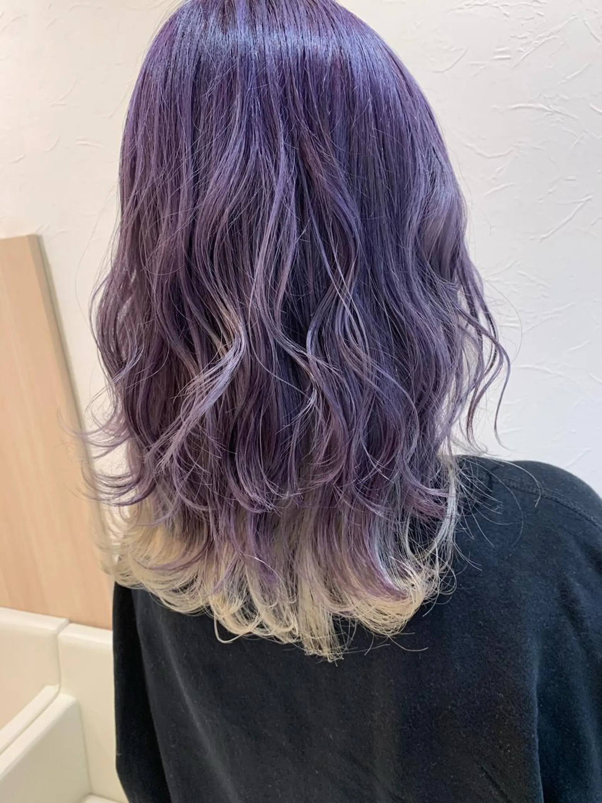 セミロング ヘアカラー トリートメント 店長ハイトーンカラー 柞山史奈のヘアスタイル